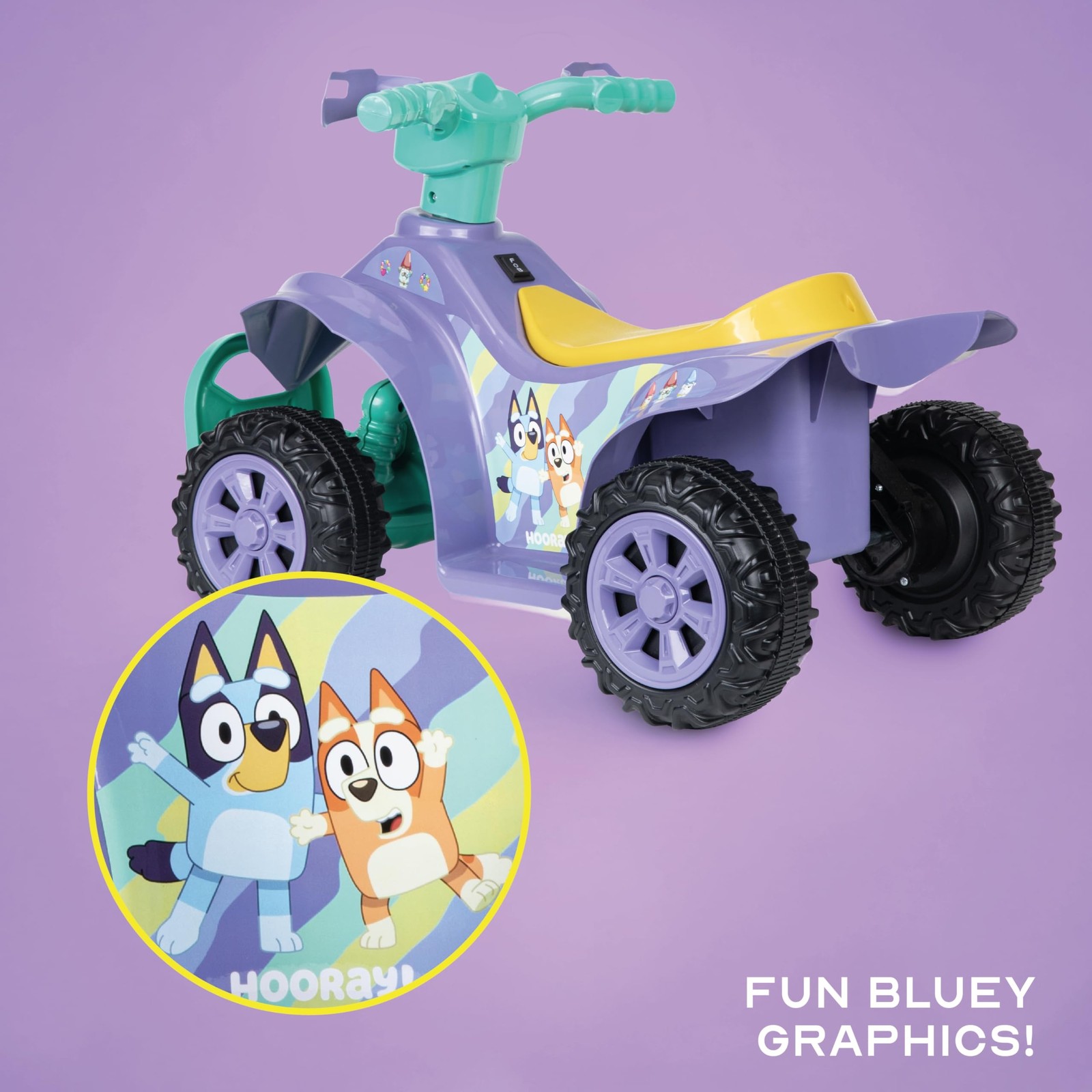 Bluey 6V ATV Quad for Kids – Powerful and Safe Ride-On Toy with Rechargeable …