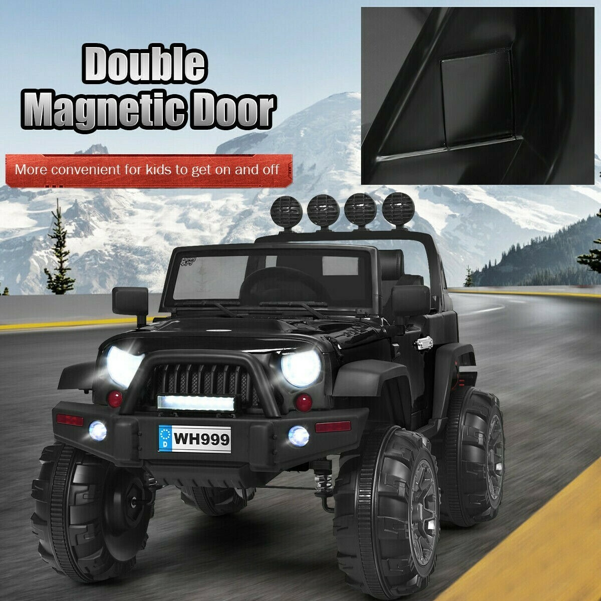 12V Kids Spring Suspension Ride On Truck