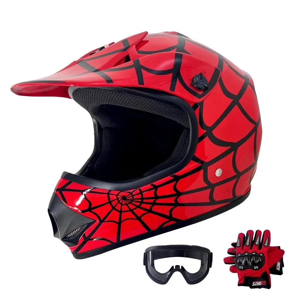 Youth Kids Off-Road ATV Helmet DOT Approved – Motorcycle Motocross Dirt B…