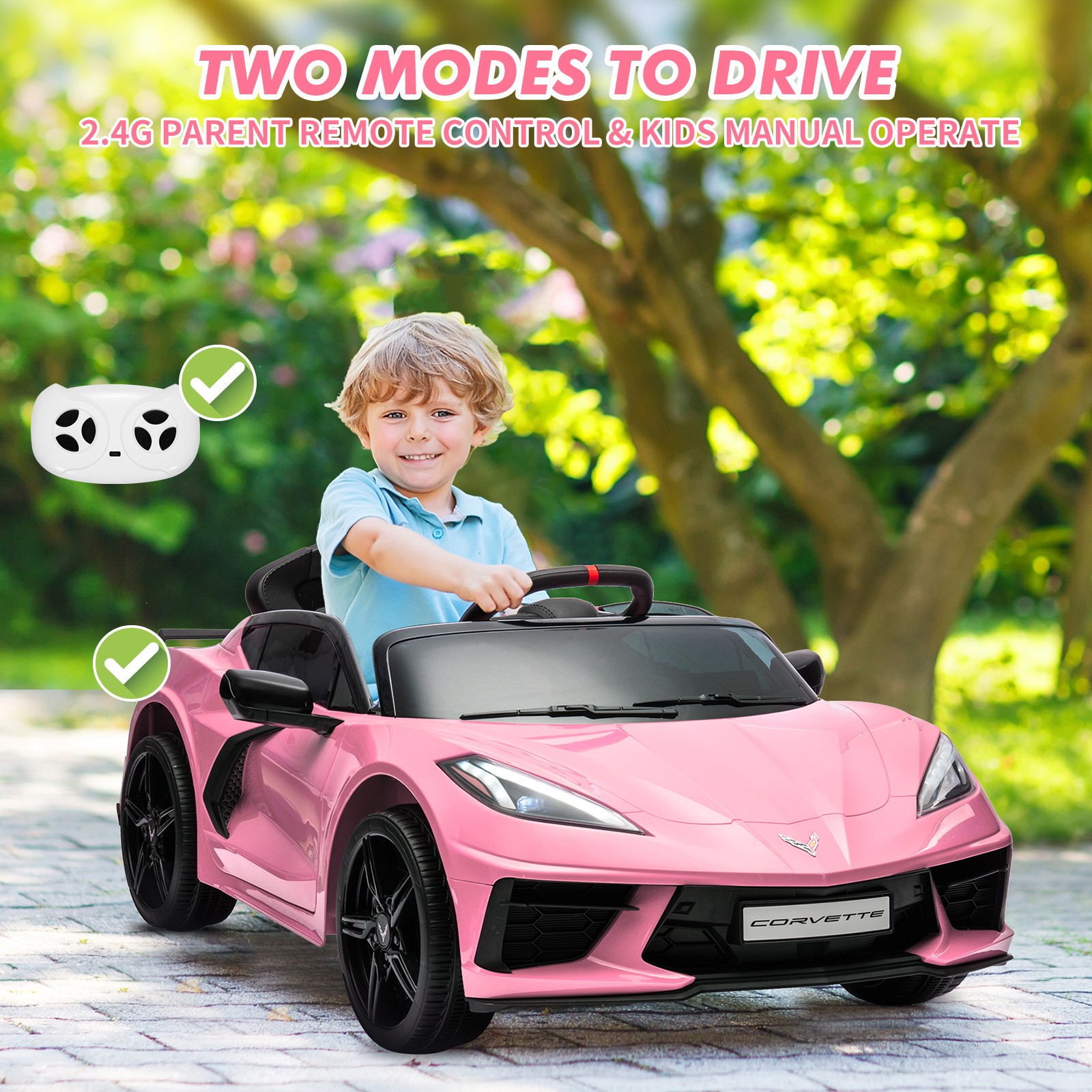 12V Kids Ride on Car Battery Powered Electric Sports Car Toy with Remote Control