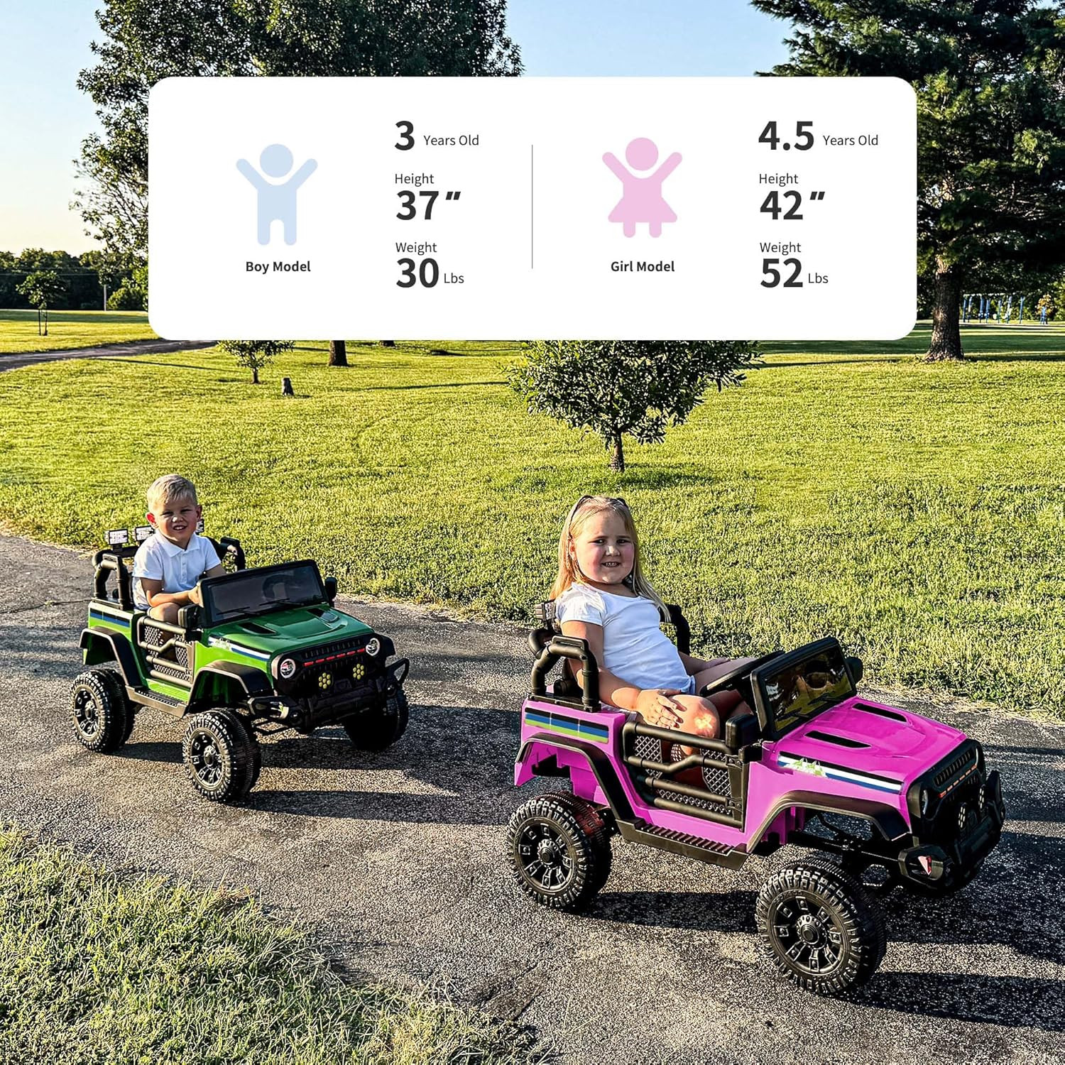 24V Kids Ride on Car, Kids Electric Vehicles Car Ride on Toy Truck for Toddlers