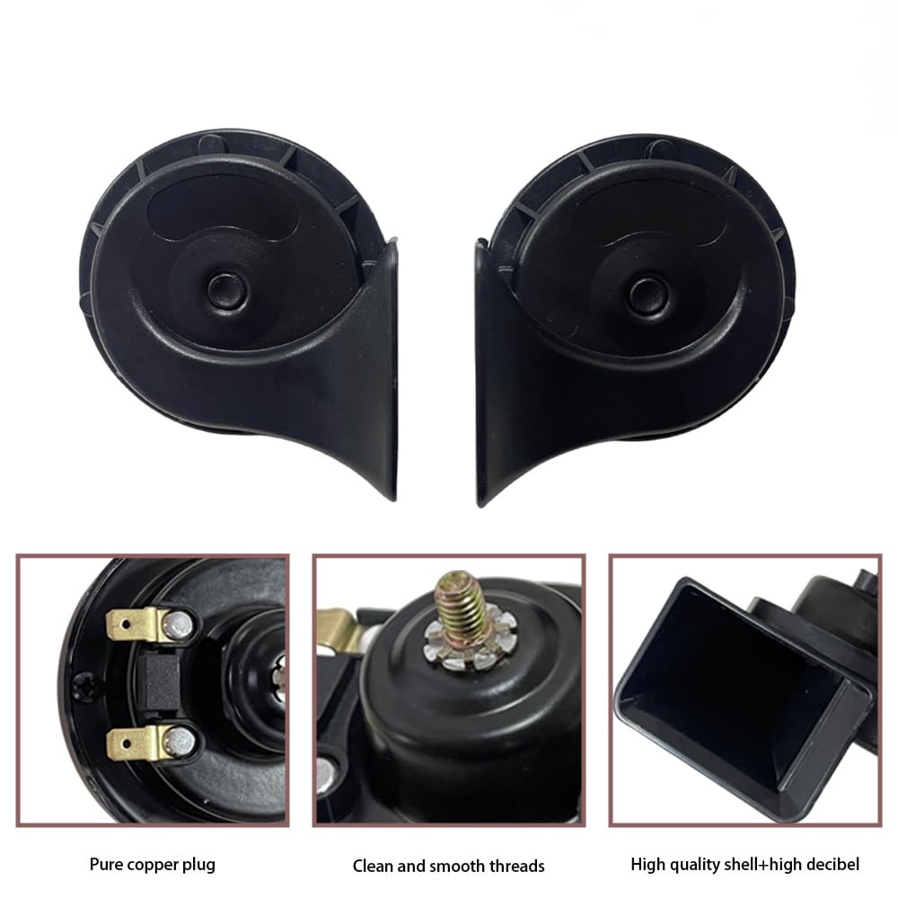 12V Replacement Car Horn Kit 2PCS Super Loud electric Snail Horn Dual Tone Un…