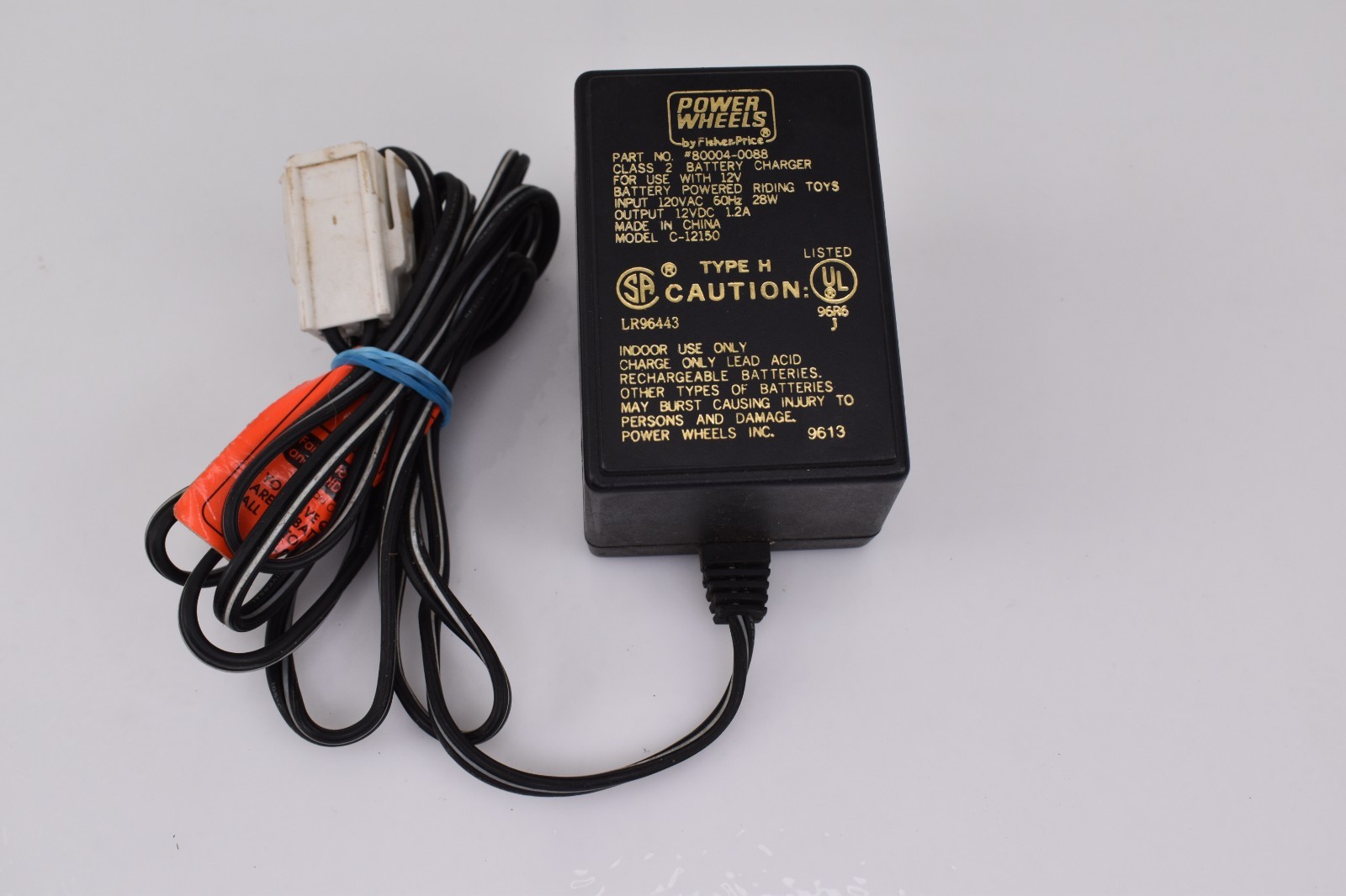 Power Wheels 12V Battery Charger C-12150 80004-0088 Genuine Original OEM Vintage
