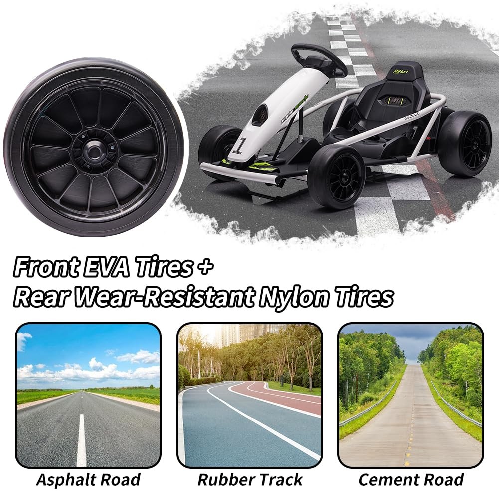 Electric Go Kart for Kids 24V Battery Dual Motors High Speed Outdoor Ride On Toy
