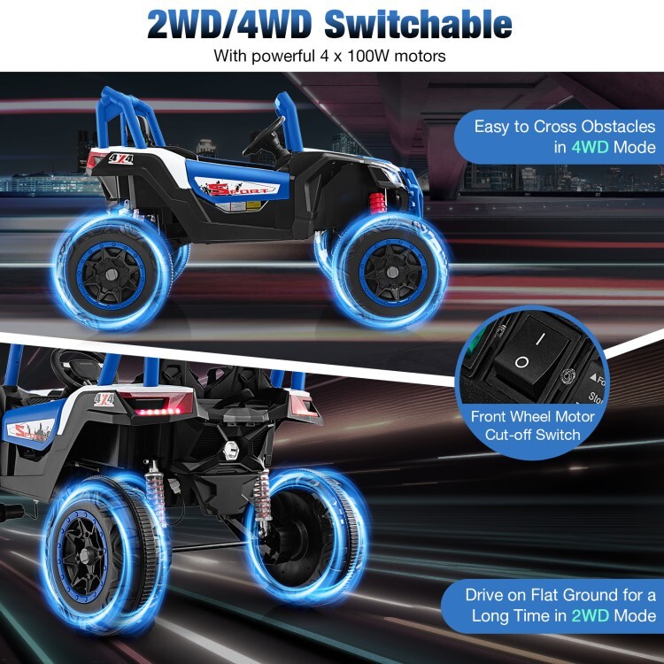 2-Seater Kids Ride on Electric UTV 24V battery Gift Kids w/2.4G Remote Control