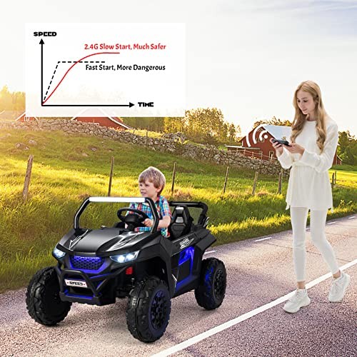 Kids’ 12V UTV Ride-On Car with Jet Black – 2 Seater