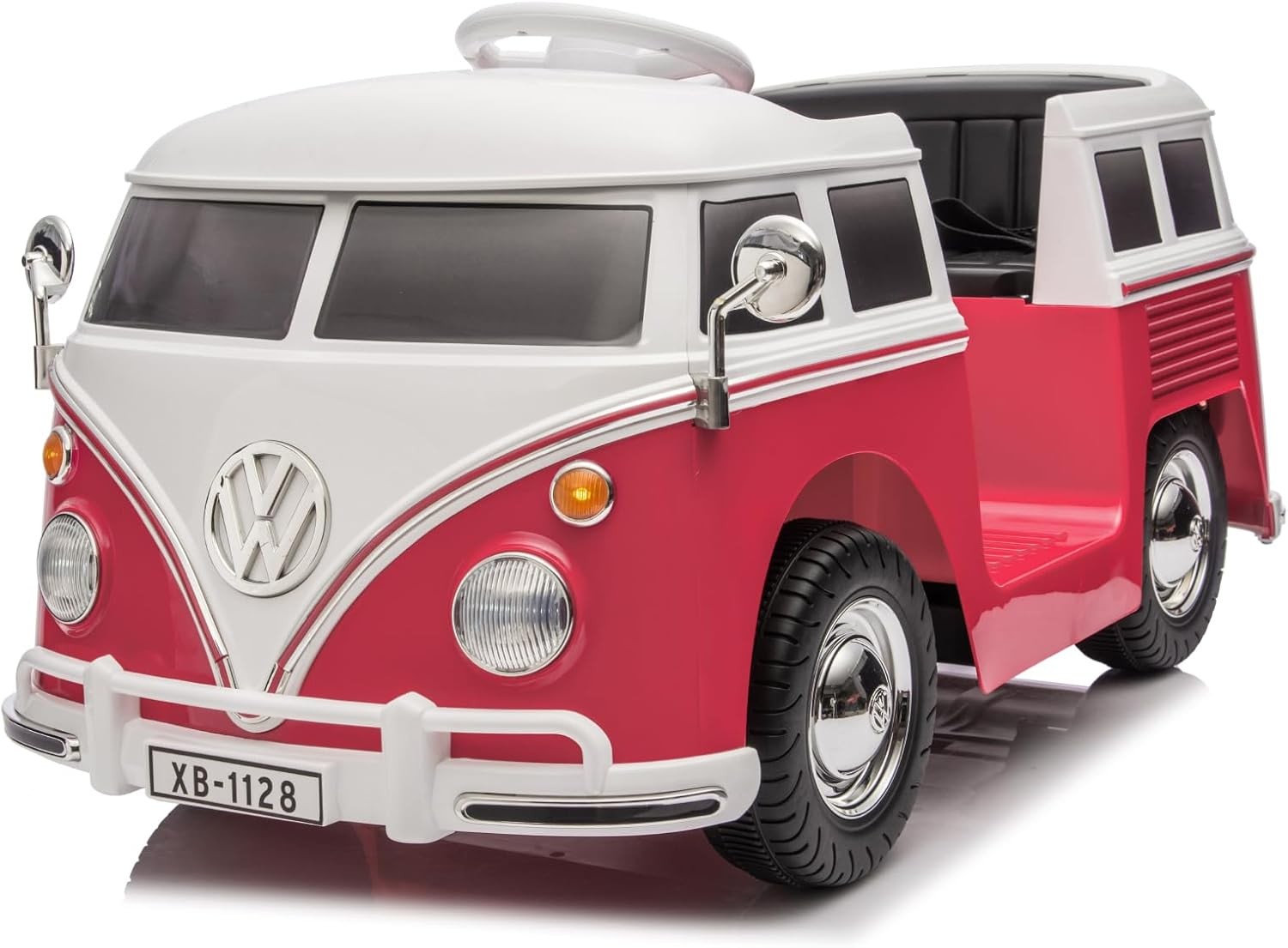 Licensed Ride-on Bus with LED Headlights Music 6V Electric Ride on Toy Kids