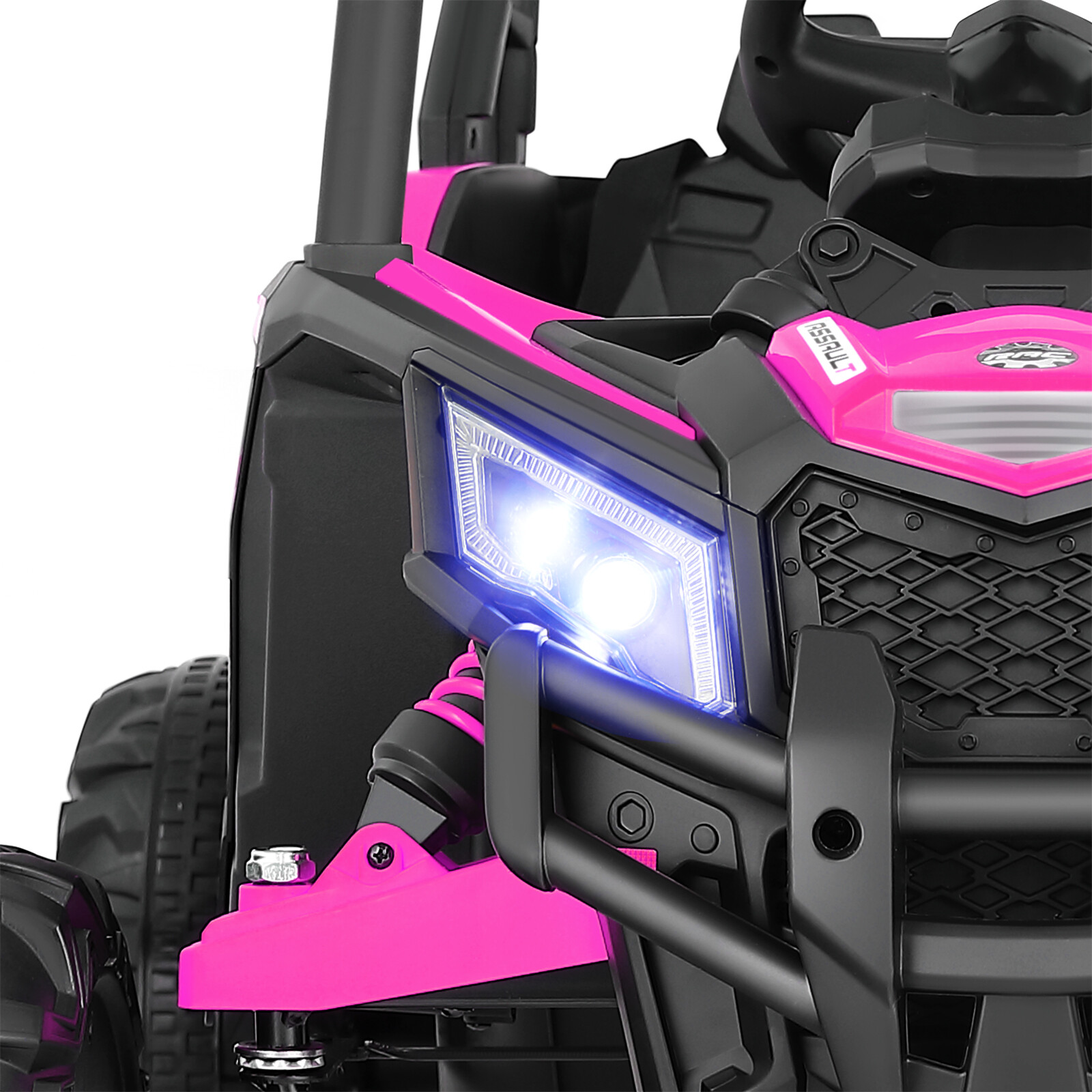 12V Kids Pink Ride On UTV Vehicle Electric Off-Road Car with Music, RC, LED