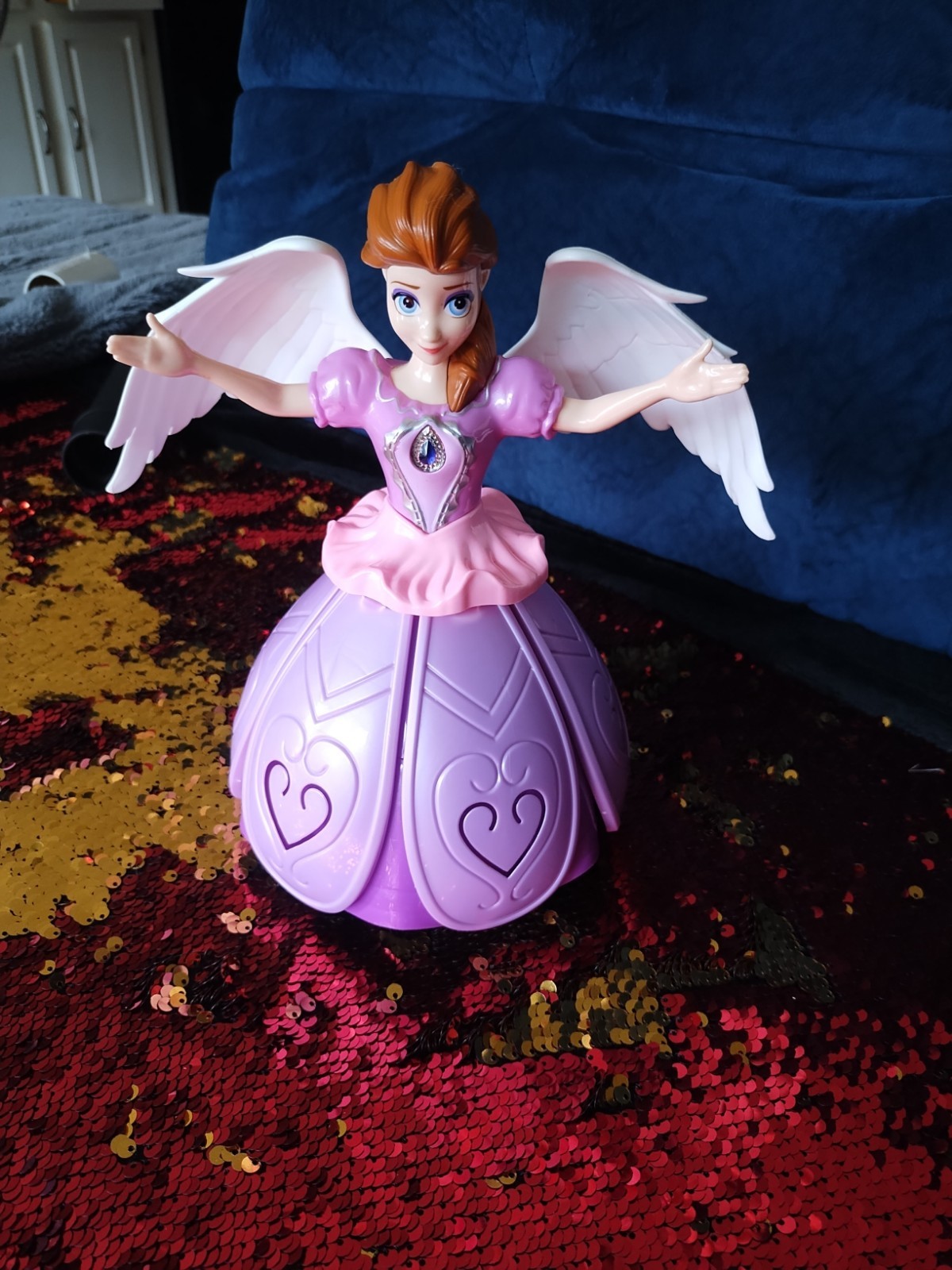 Dancing Angel Lighting Music Rotate Beautiful Doll Robot Toy Best Gift For Girls