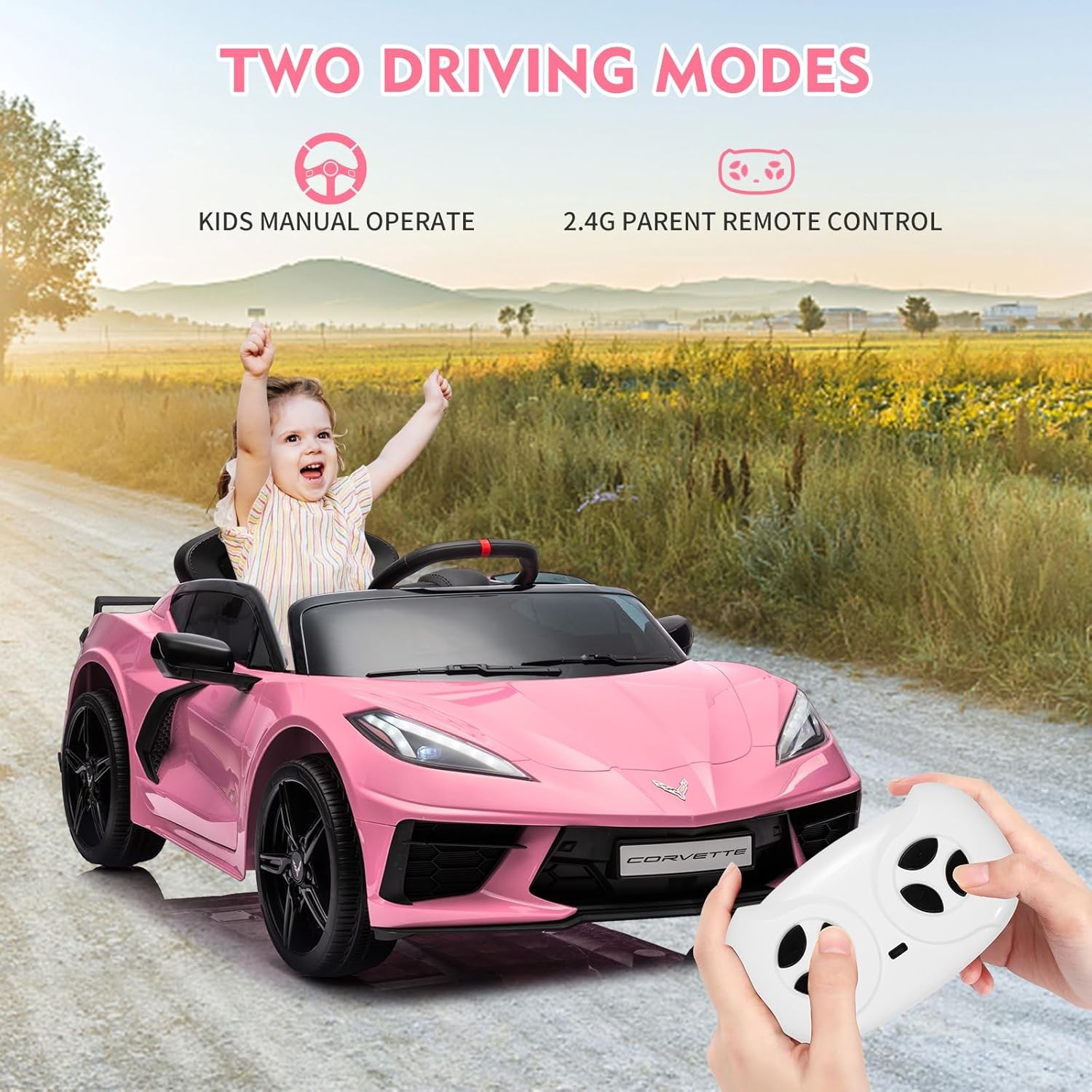 12V Kids Ride on Car Battery Powered Electric Sports Car Toy with Remote Control