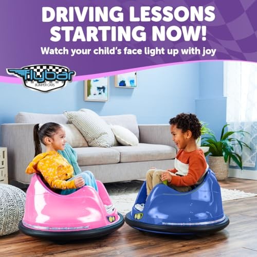 FunPark 6V Bumper Car for Toddlers, Electric Toddler Ride On 6v Pink/Purple