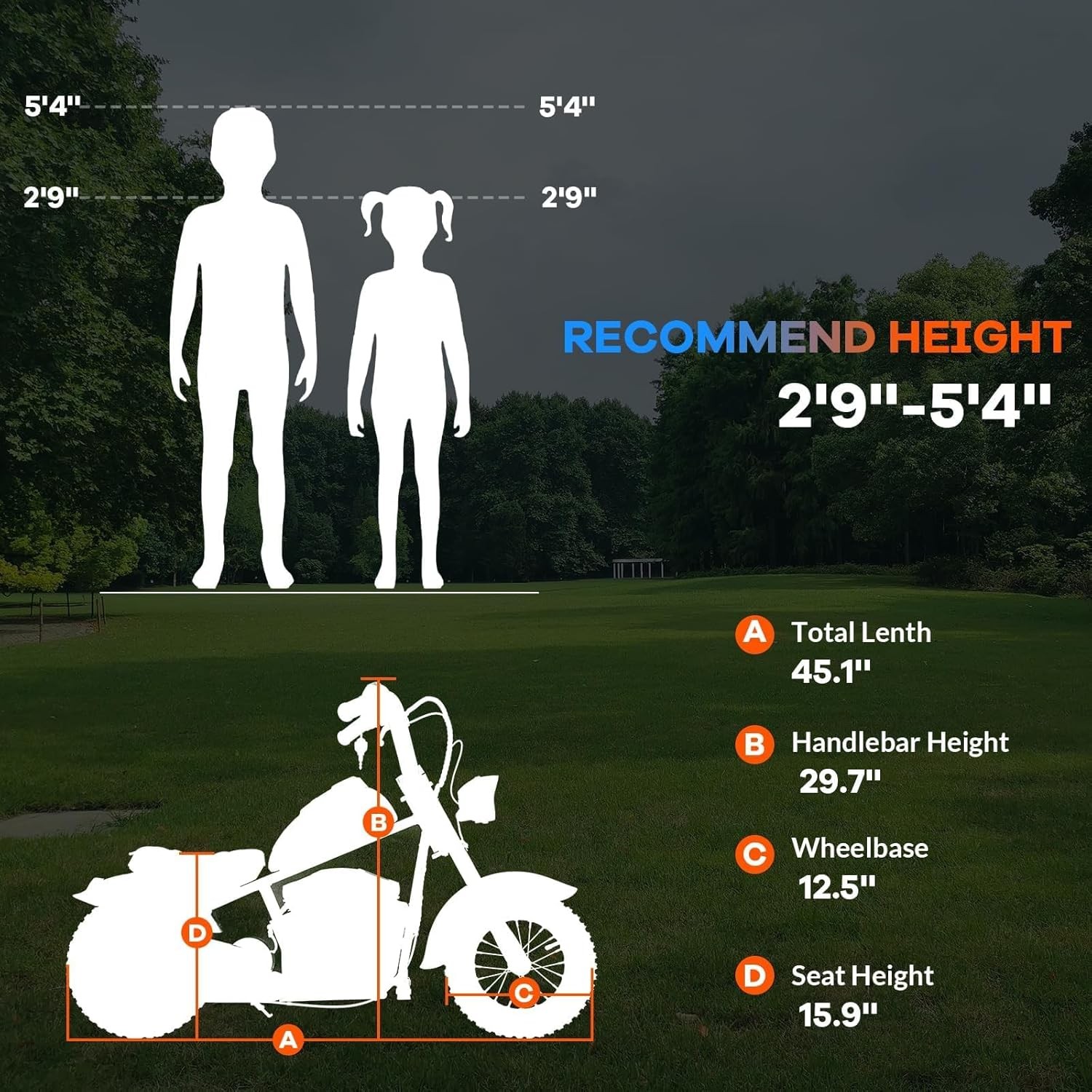 Electric Motorcycle for Kids 24V, Ambient Light, Music, Fog & 60-Min Ride Time