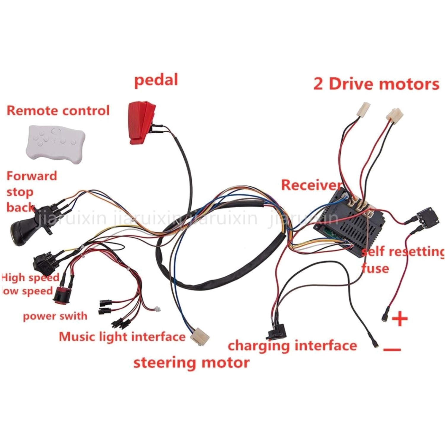 Electric Car Conversion Accessories Set with Remote Control