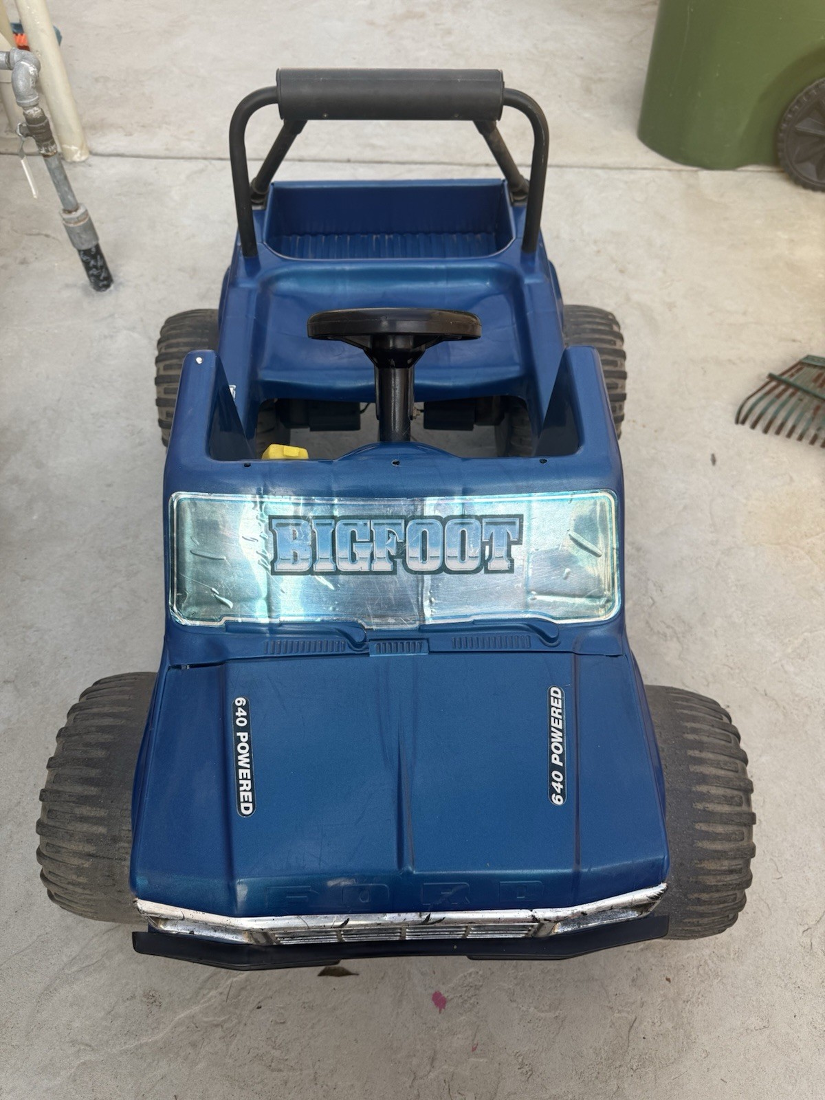Power Wheels Bigfoot Blue Battery Operated Ride-On Truck Toy for Ages 3-7