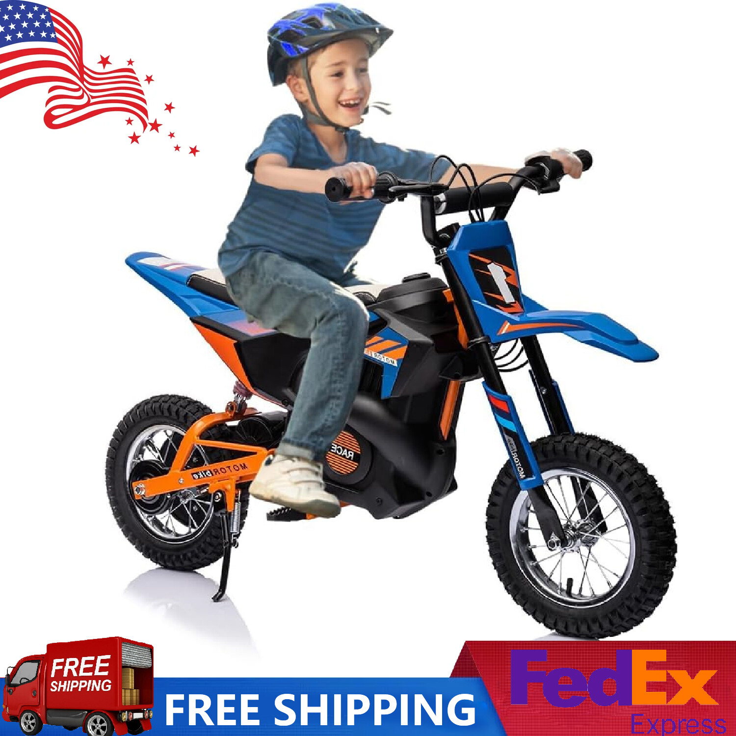24V Electric Motorcycle for Kids 13.6MPH Fast Speed Motocross Dirt Bike Ride Toy