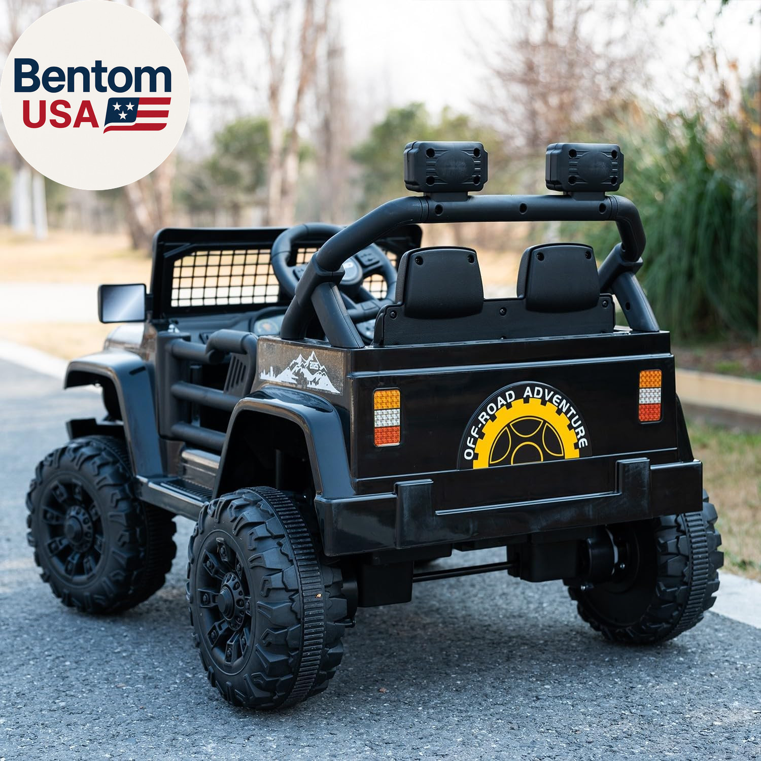 12V 7AH Kids Ride-On Truck Jeep, Electric Car with Parent Remote Control, Spring