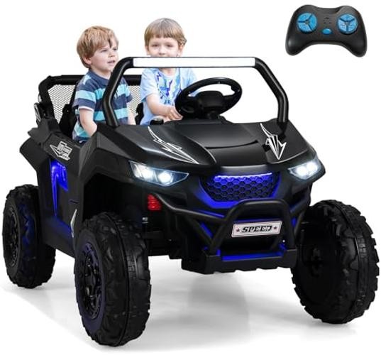 Kids’ 12V UTV Ride-On Car with Jet Black – 2 Seater