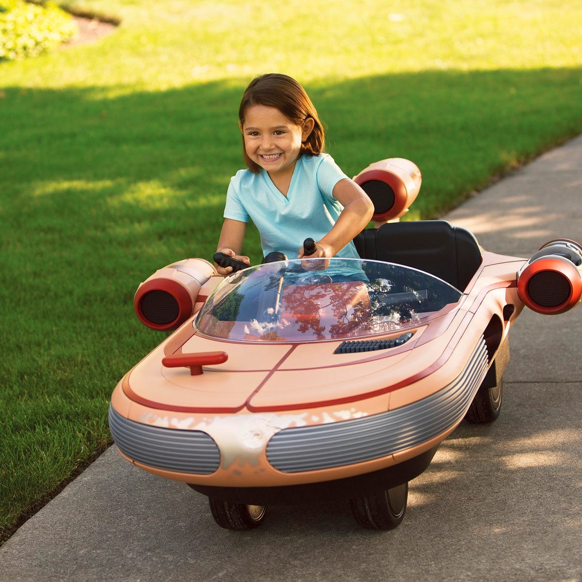Star Wars Luke Skywalkers Landspeeder Tatooine 12v Radio Flyer Kids Ride On New