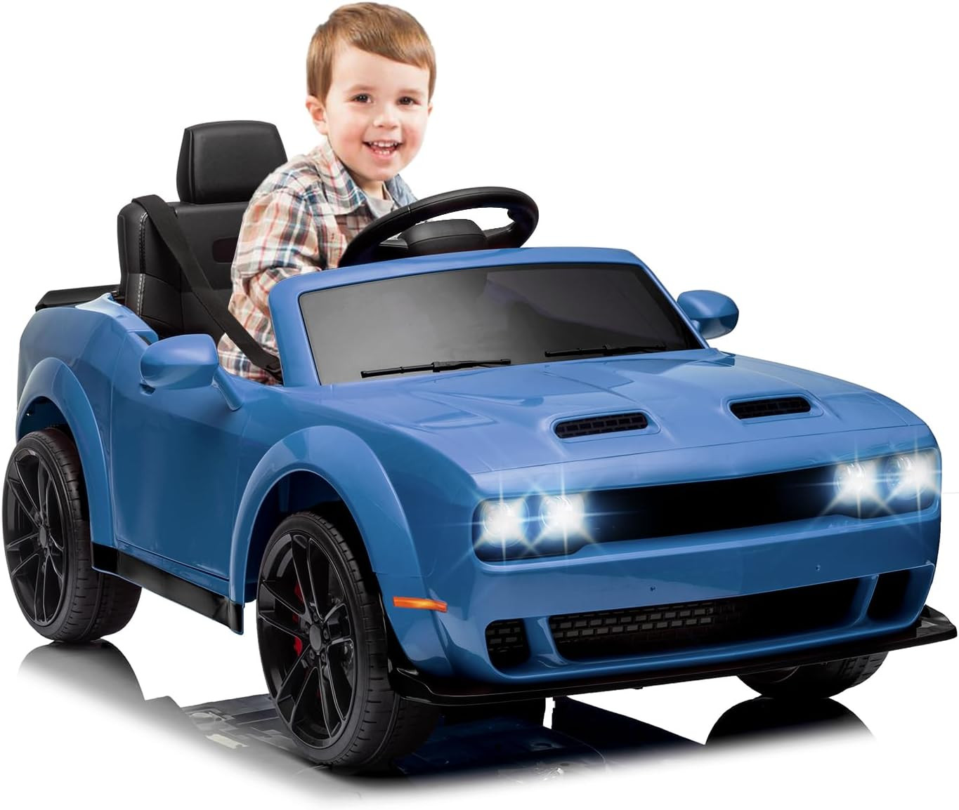 12V Kids Car Licensed Dodge Challenger Electric Car for Kids Battery-Powered Toy