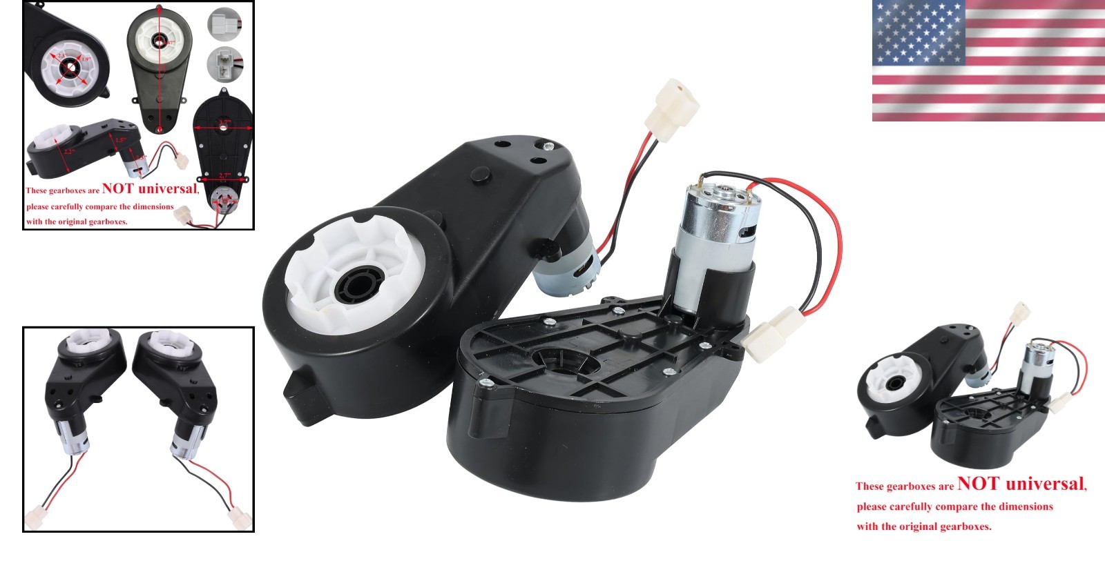 RS550 12V Motor Gearbox for Children’s Vehicles