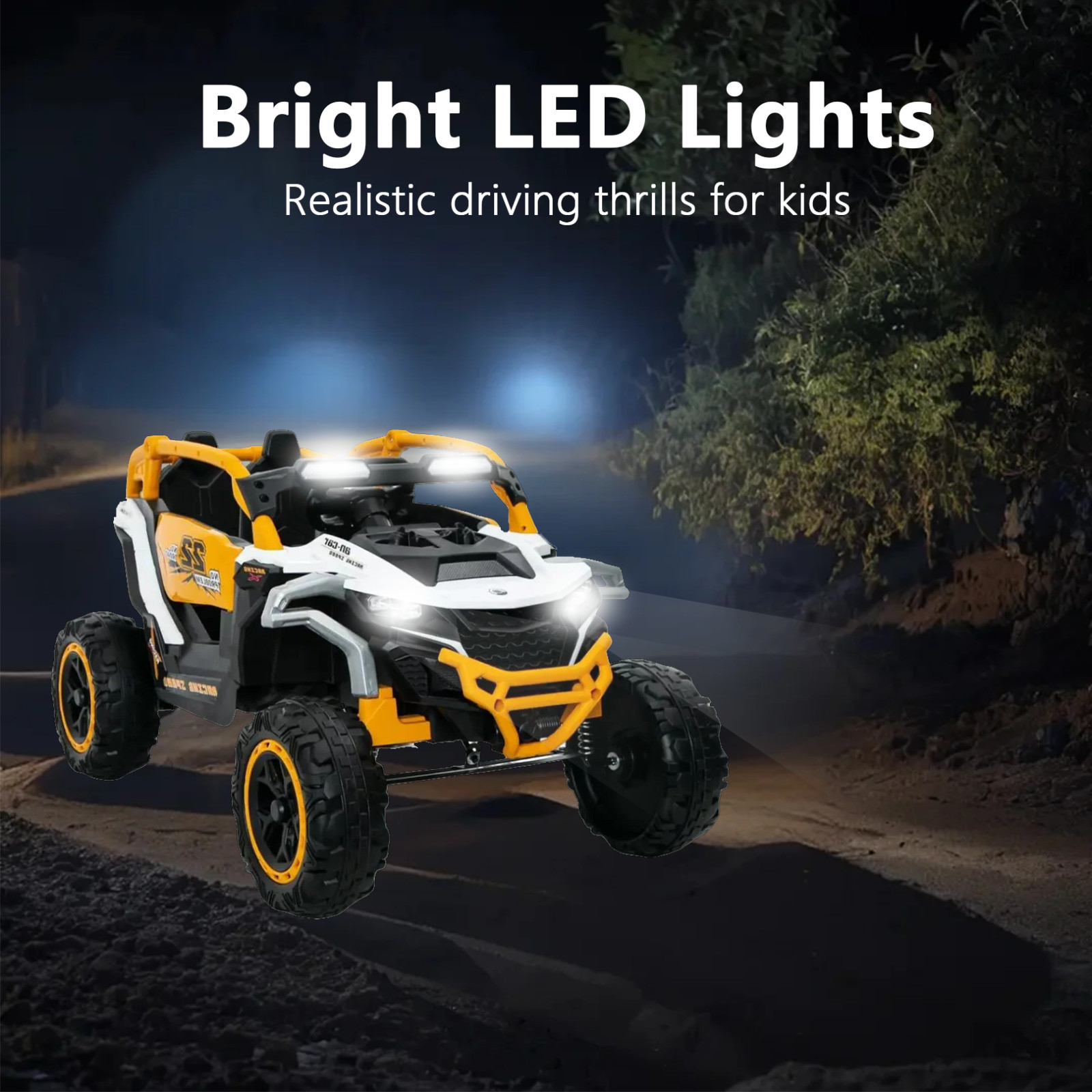12V Kids Ride On Car UTV Truck 2-Seater Battery Power Wheels with Remote Control