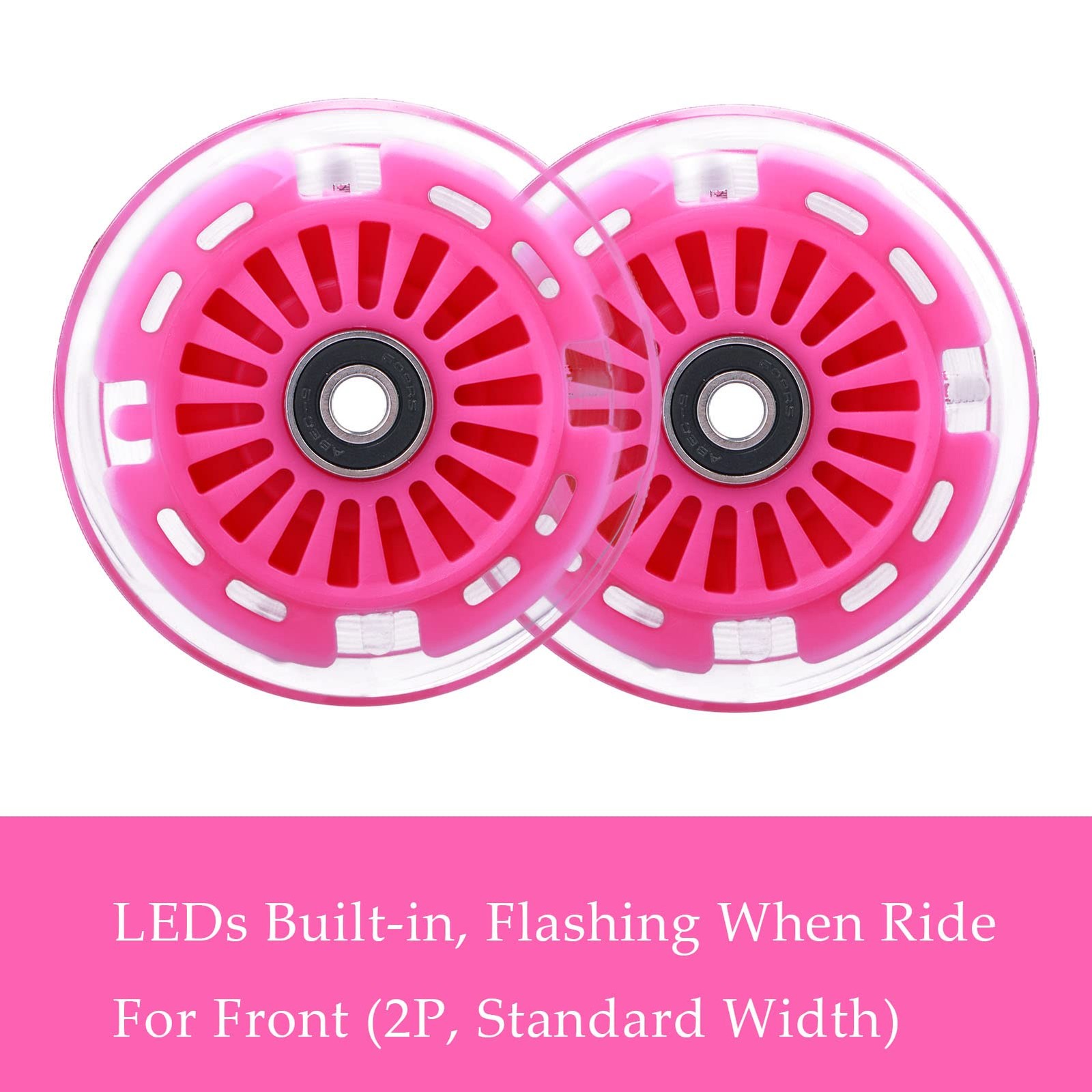 Wiggle Car Polyurethane Wheels Set (Front,2P Light Up), Swing Car Tires Pack …