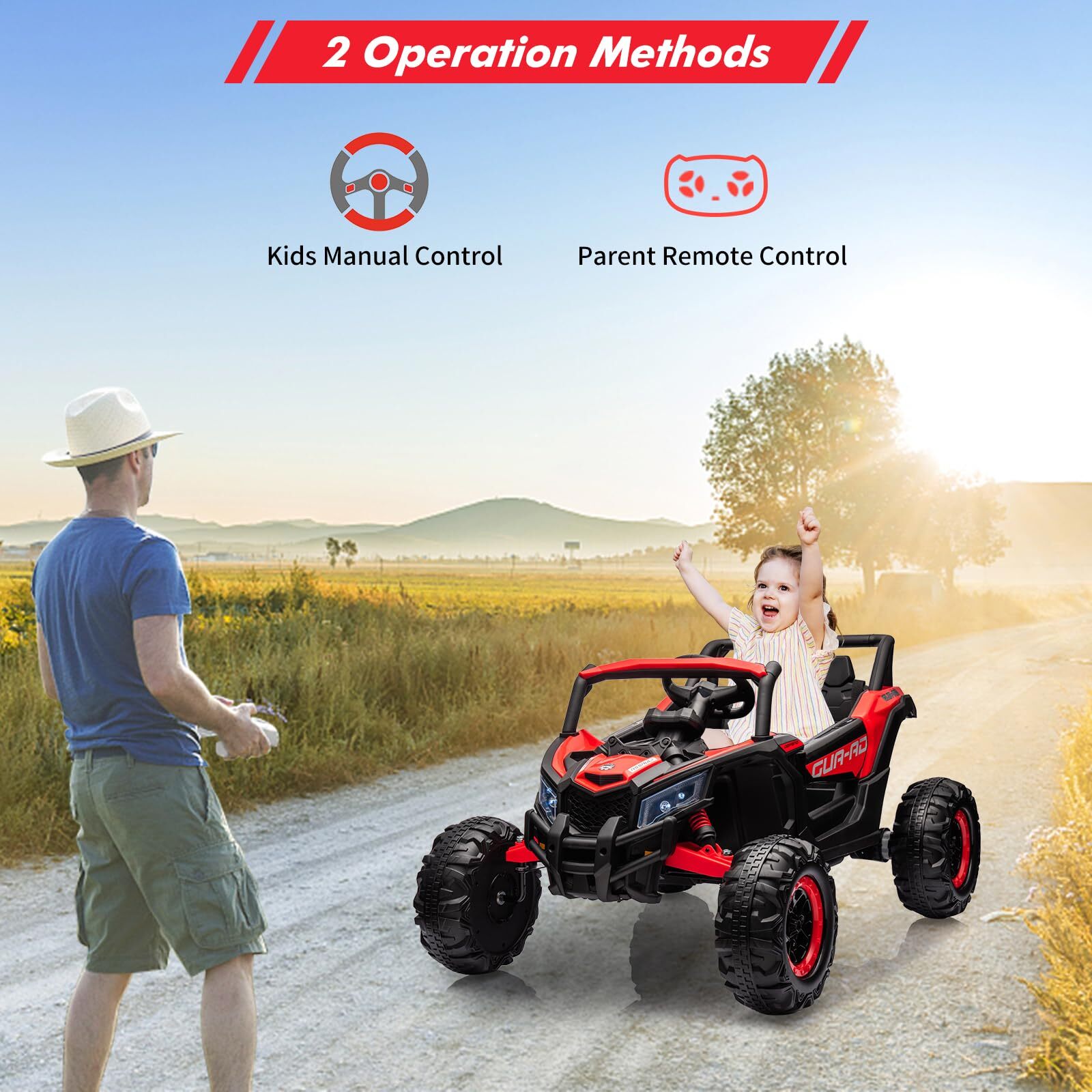 24V Kids Ride On UTV Car, Battery Powered Electric Vehicles With Remote Control