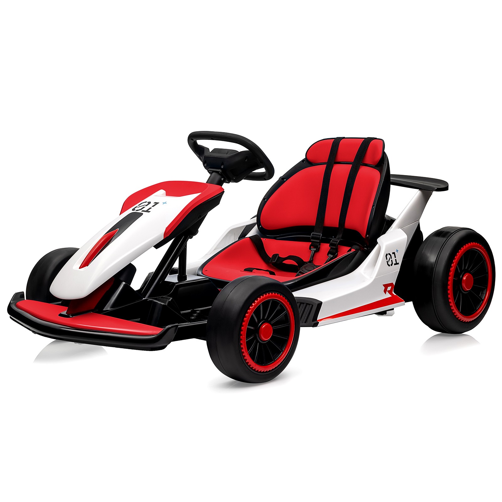 Electric Drift Go Kart 24V, Ride On Toy for Kids 6+, Music Mode 2 Speed, 110 lbs