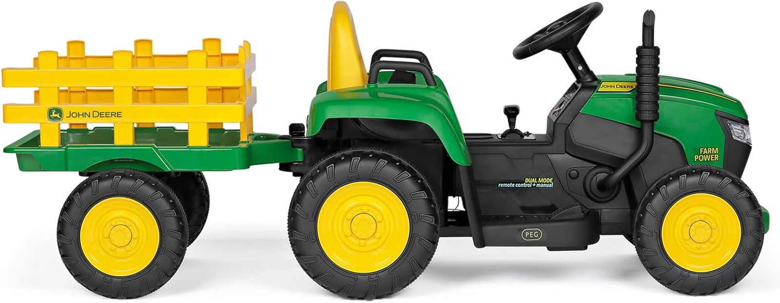 John Deere Farm Power 12 Volt Ride-On Tractor and Trailer with Remote Control