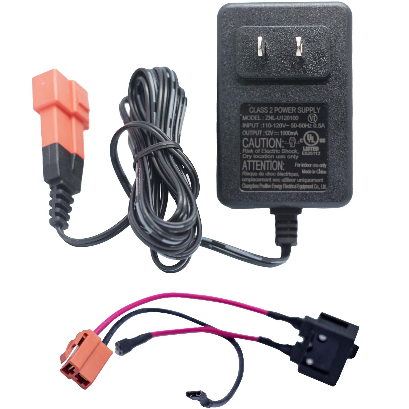 12 Volt Battery Charger for Ride On Toys and Wire 12V Kids black