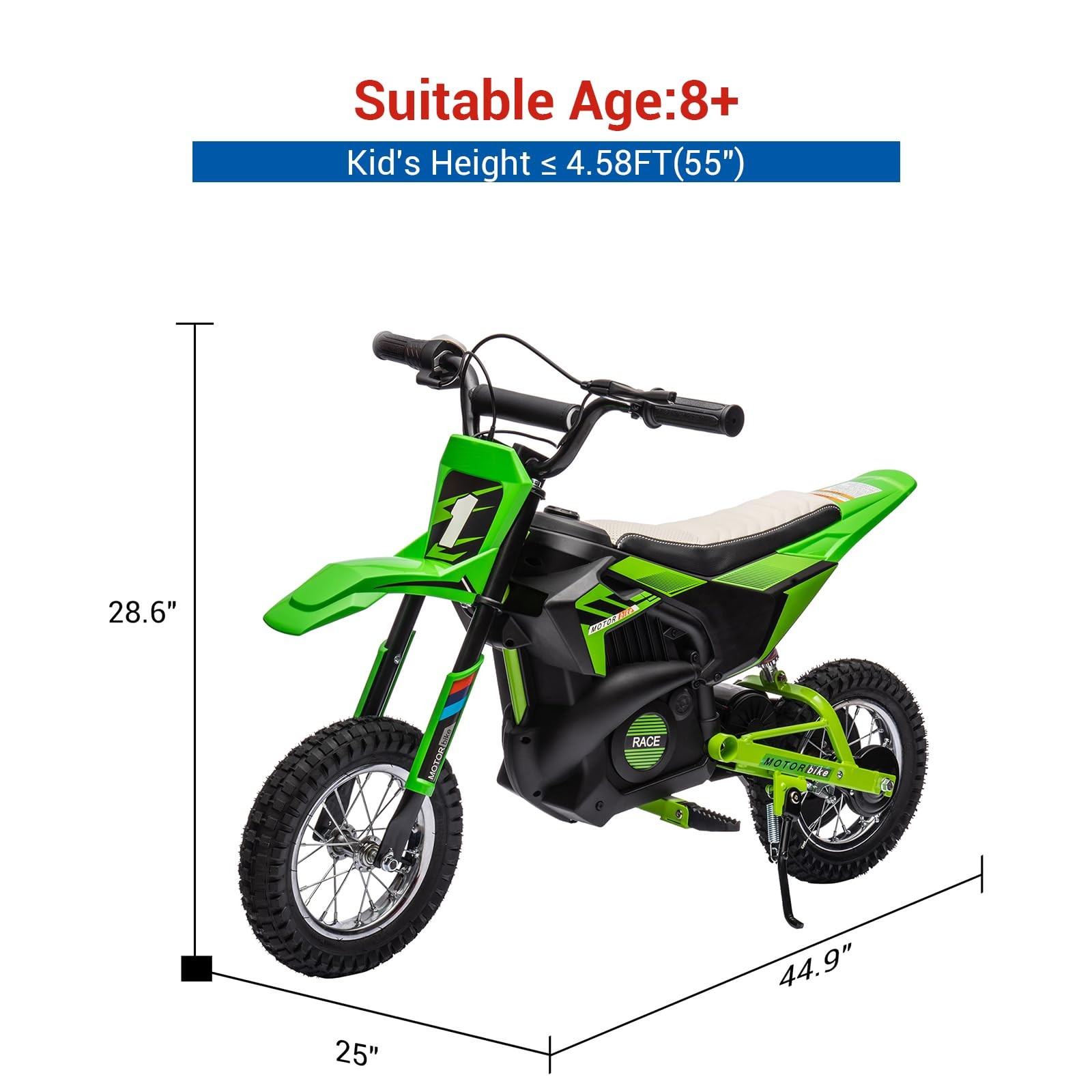 Kids Electric Motorcycle 24V Battery Powered Ride on Motocross Bike Child Gift