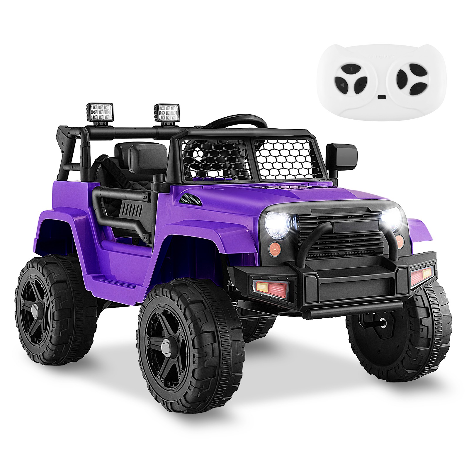 Kids 12V Ride On Truck Car Electric Vehicle Remote w/ Music & Light Purple