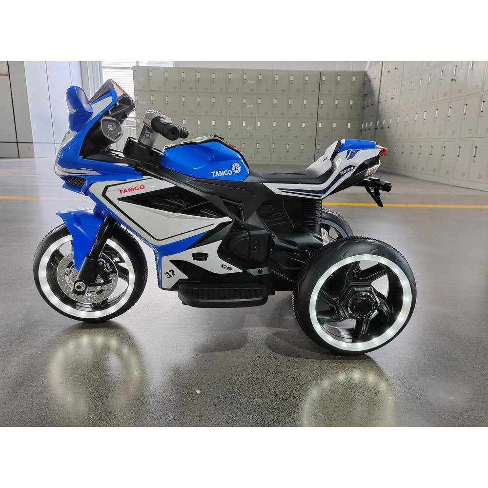 Plastic 6V Electric Motorcycle for Kids 3-4 -Years Boys & Girls with Headlight,