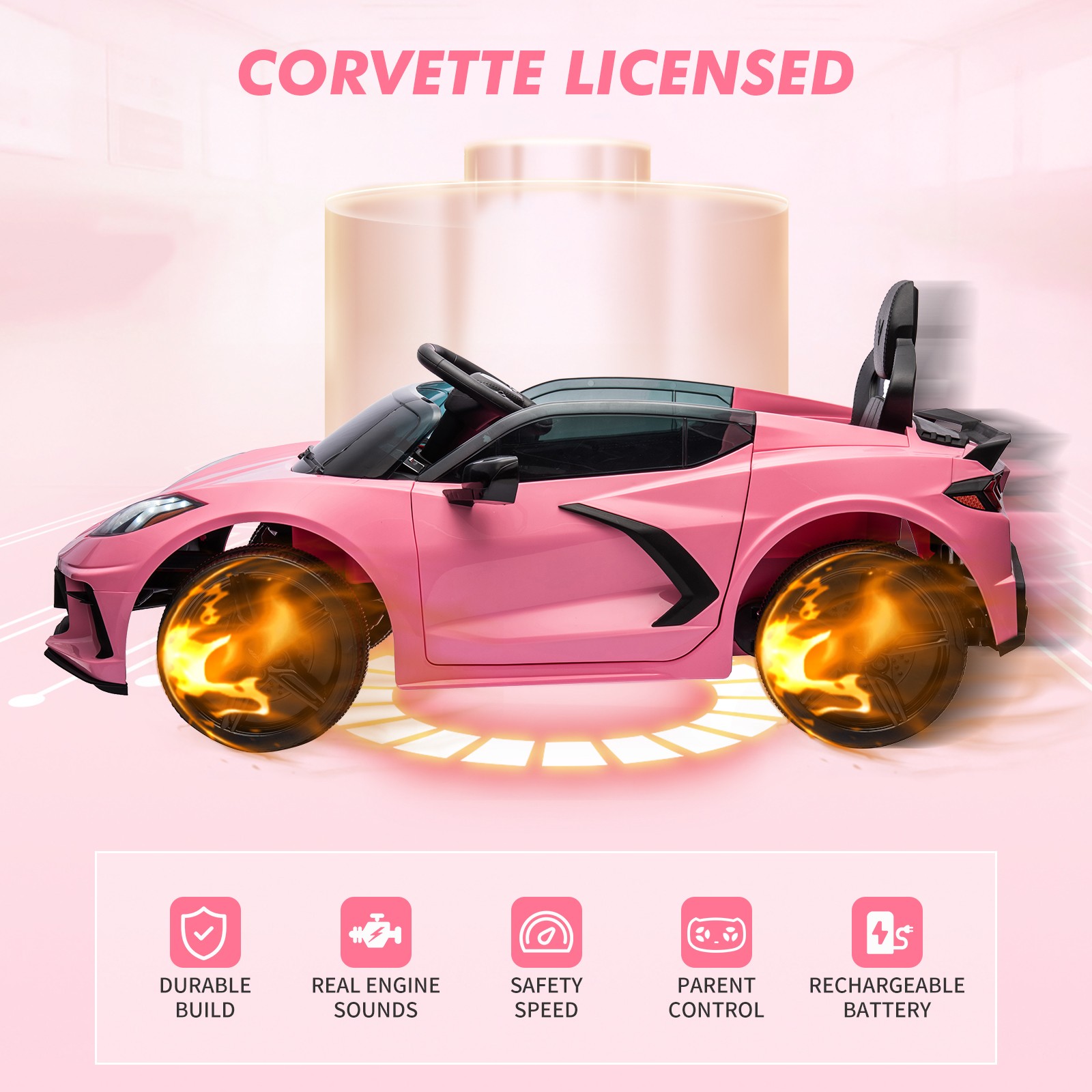 12V Kids Ride on Car Battery Powered Electric Sports Car Toy with Remote Control