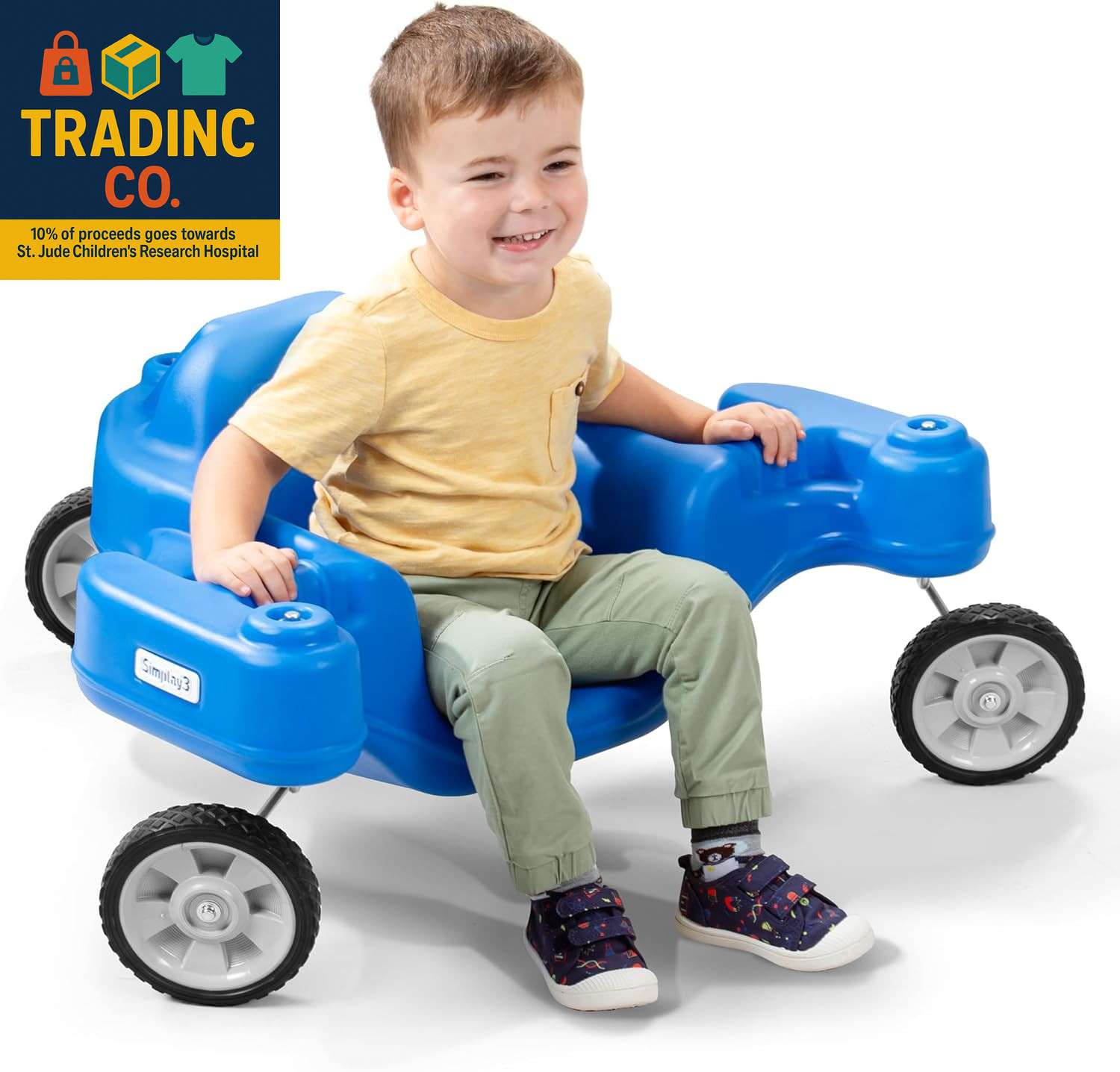 Galaxy Glider Ride-On Toy for Toddlers and Kids Ages 1-1/2 to 5 Years, 360-Degre