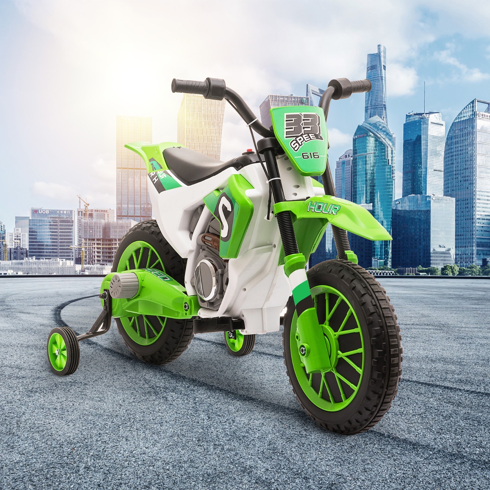 TOBBI Electric Motorcycle for Kids 12V Dirt Bike Ride on Toy Battery Motorbike