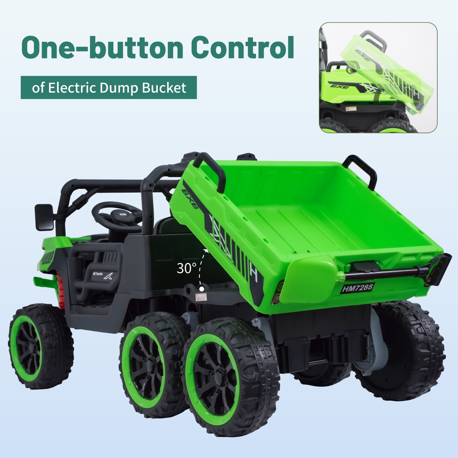 24V Kids Ride on Toy 2 Seater Electric Dump Car Power Wheels Truck w/Remote MP3