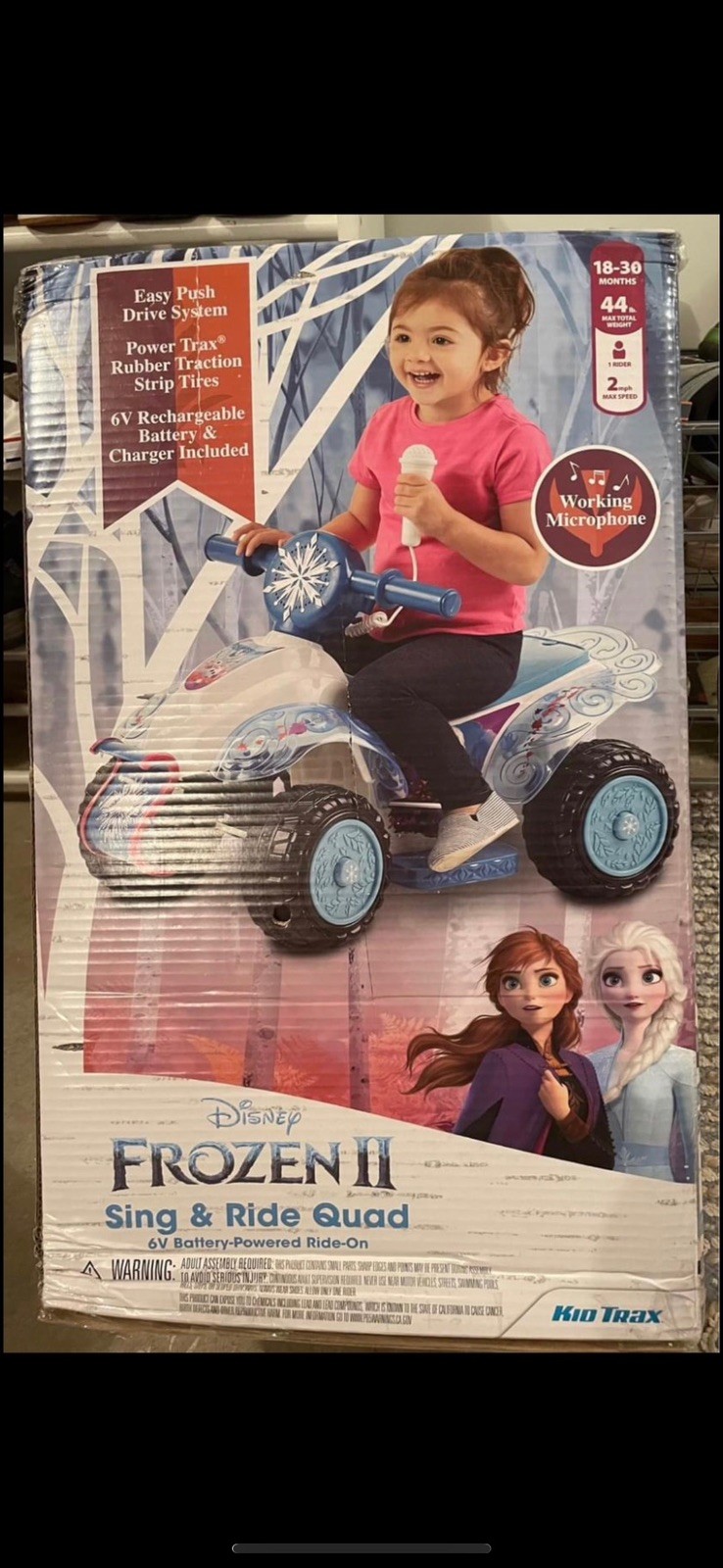 Kids’ Trax 6V Disney Frozen 2 Sing and Ride Powered Ride-On
