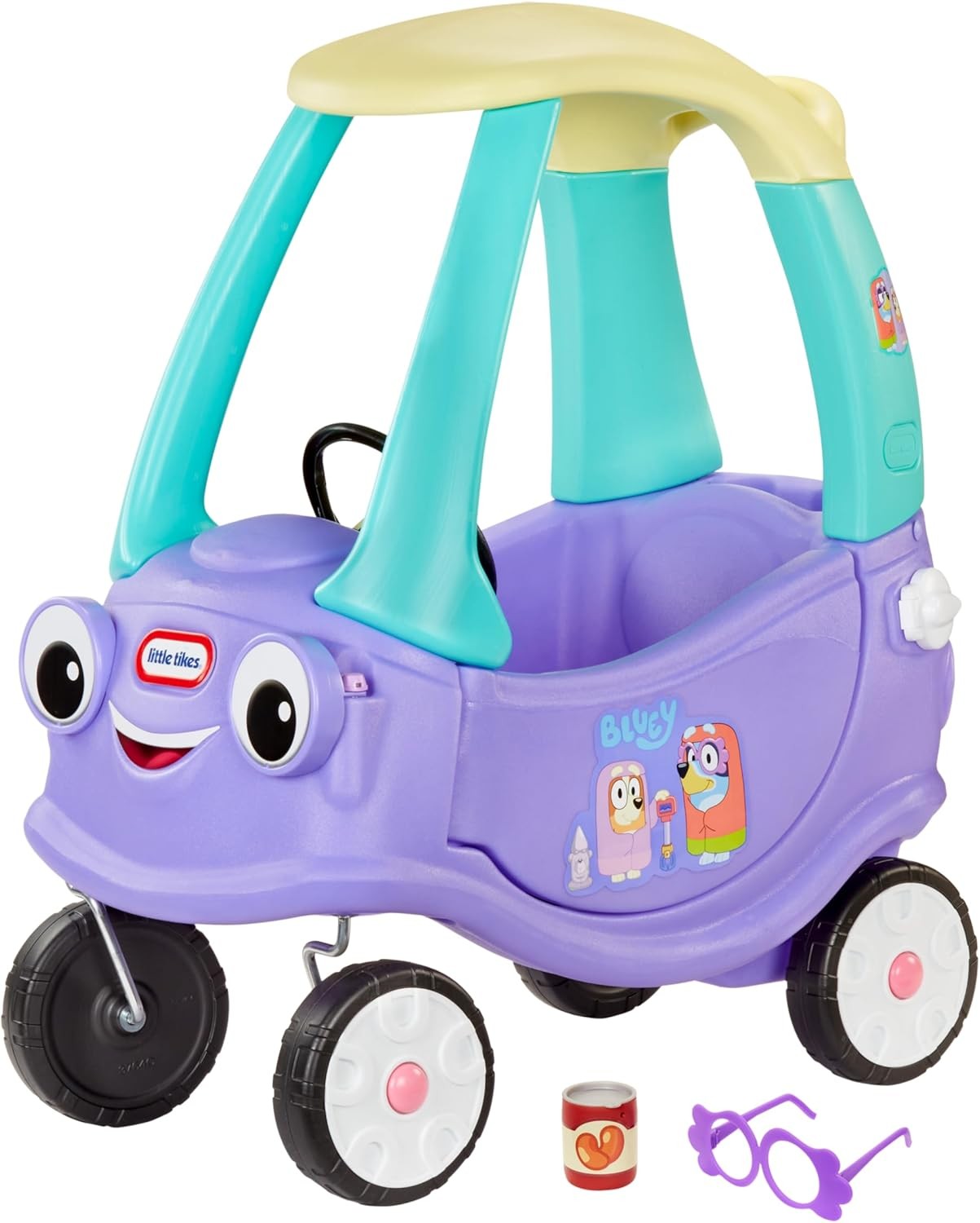 Little Tikes Bluey Grannies Coupe, 2 Pieces, Bluey Foot-Powered Ride-On Toy