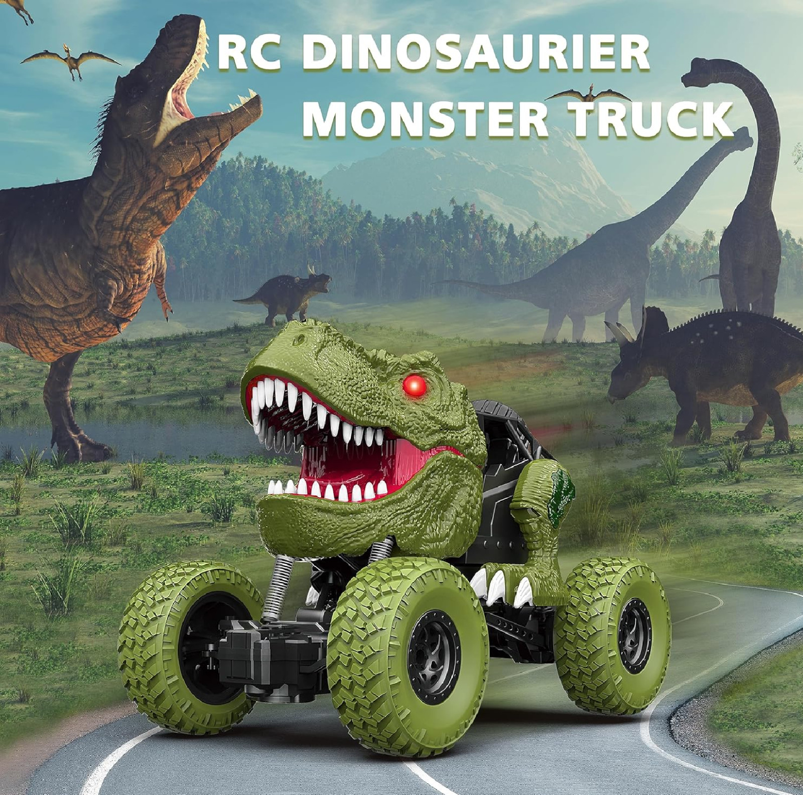 Remote Control Dinosaur Car for Kids Boys 2.4Ghz All Terrain Remote Control