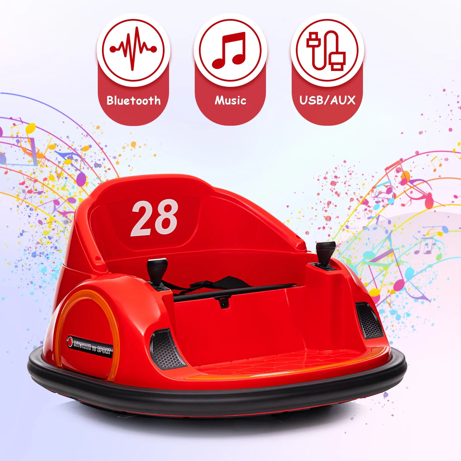 12V Electric Kids Ride on Bumper Car for Toddlers with Parent Remote