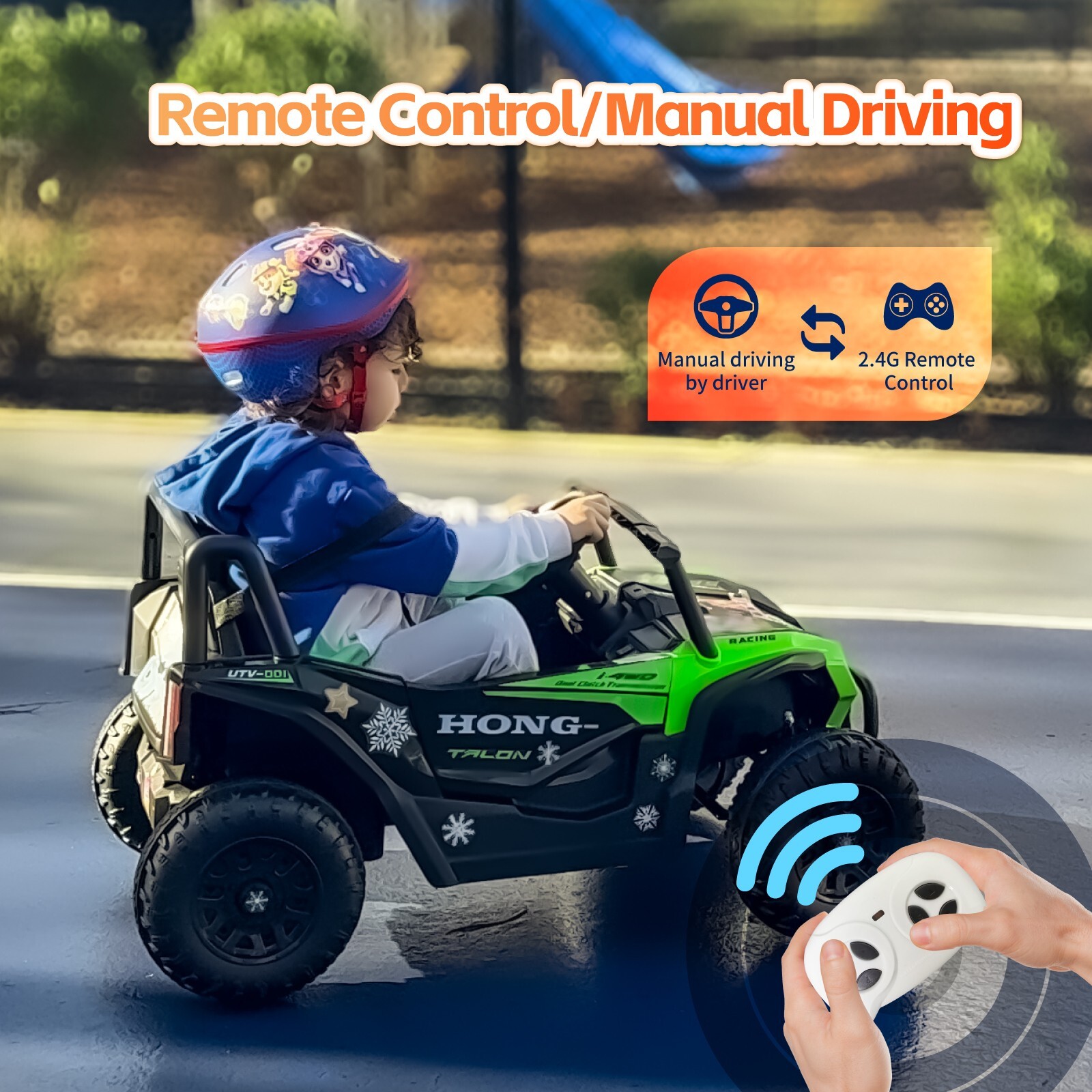 12V Kids Car Electric Battery Operated UTV Ride on Toy Gift with Remote LED mp3