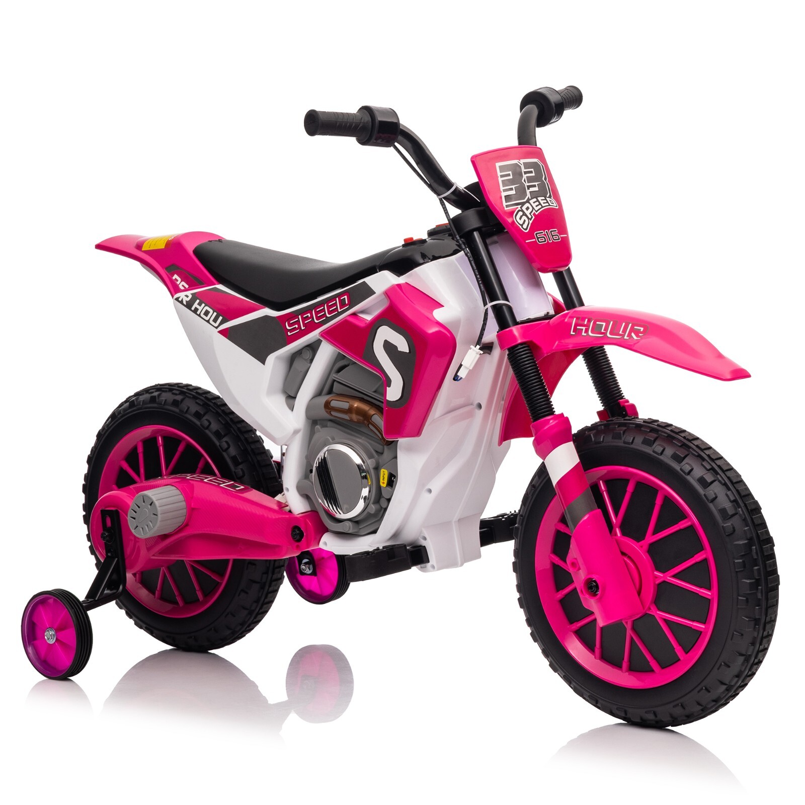12V TOBBI Electric Motorcycle for Kids Battery Powered Ride On Toys with 2 Speed