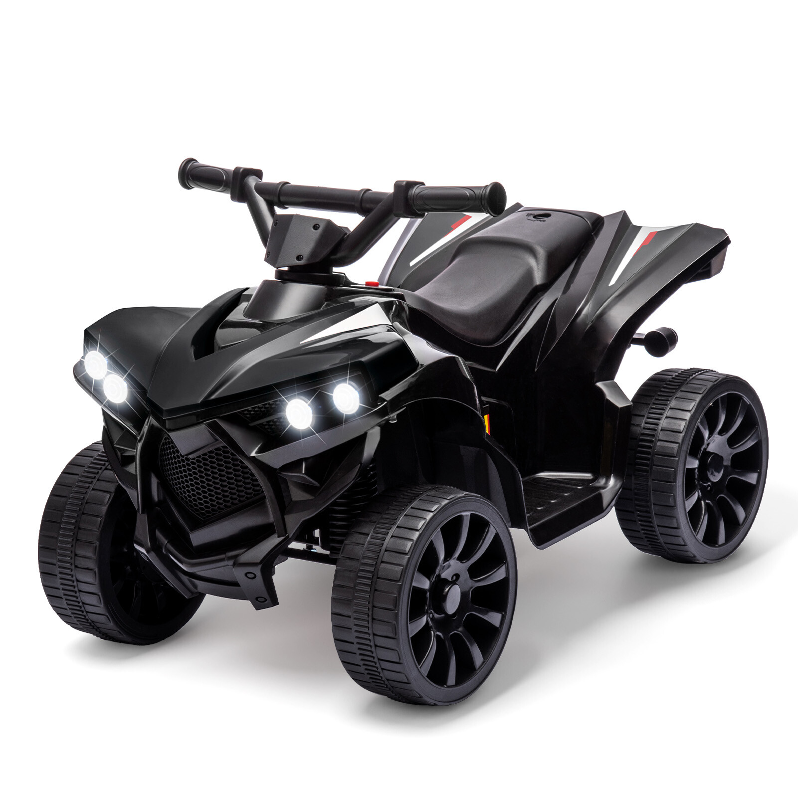 Kids Ride on Toy Car, 6V Battery Powered Quad Electric Vehicle with LED Lights