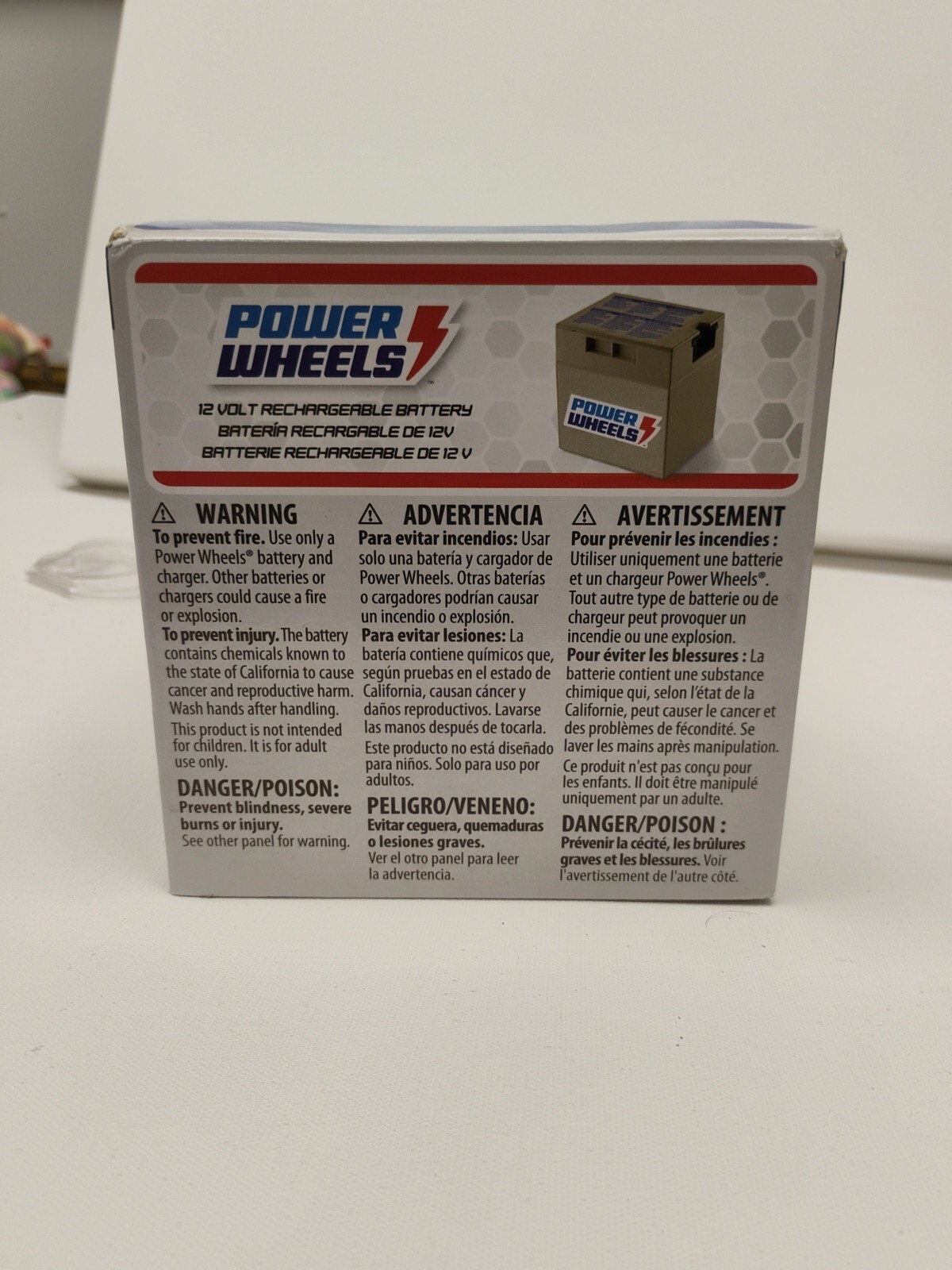 Power Wheels Genuine 12V Rechargeable Replacement Battery G5894 Fisher-Price New