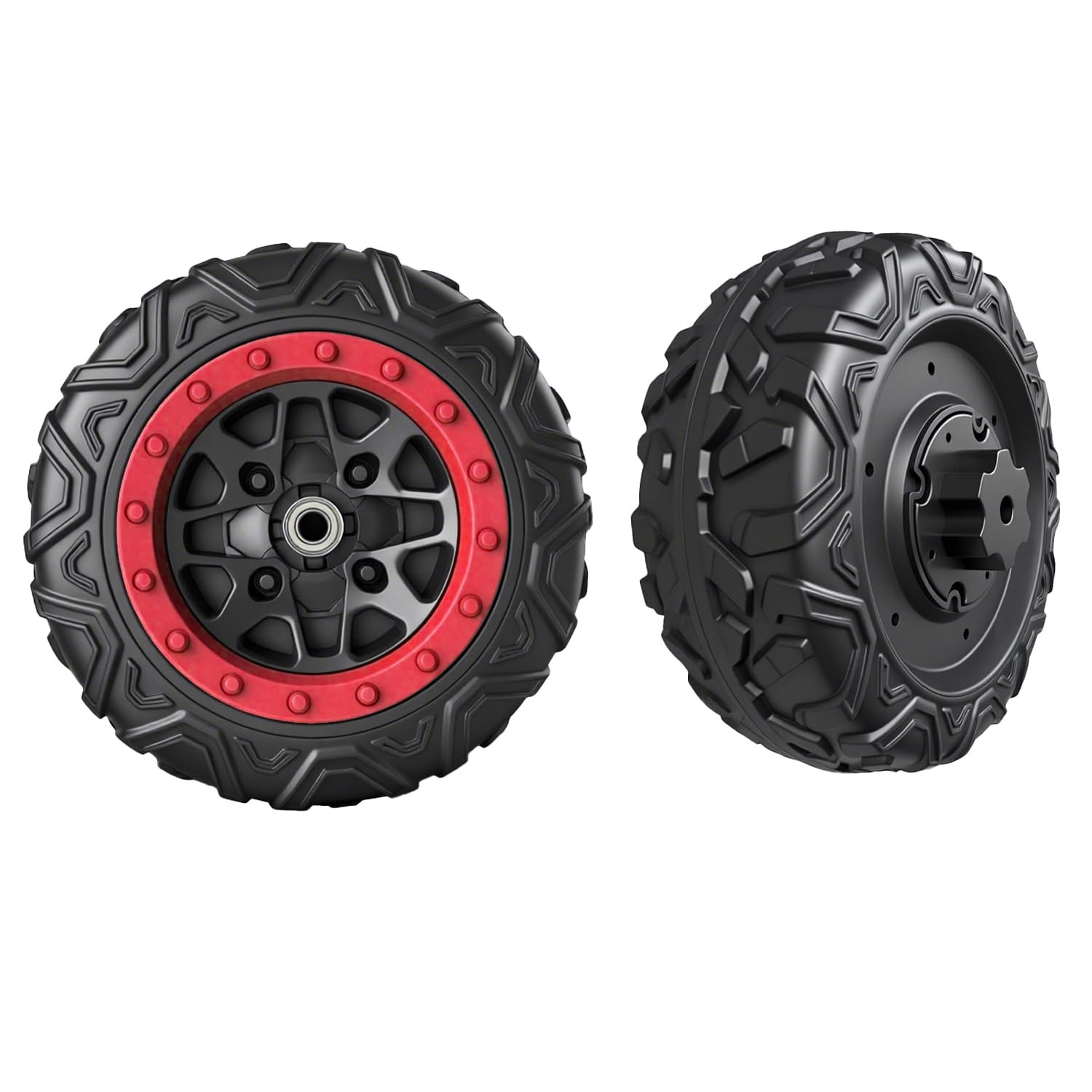 2 Pack 9.8in Solid Rubber PU Tire for Power Wheels Gator Alligator Ride On Car