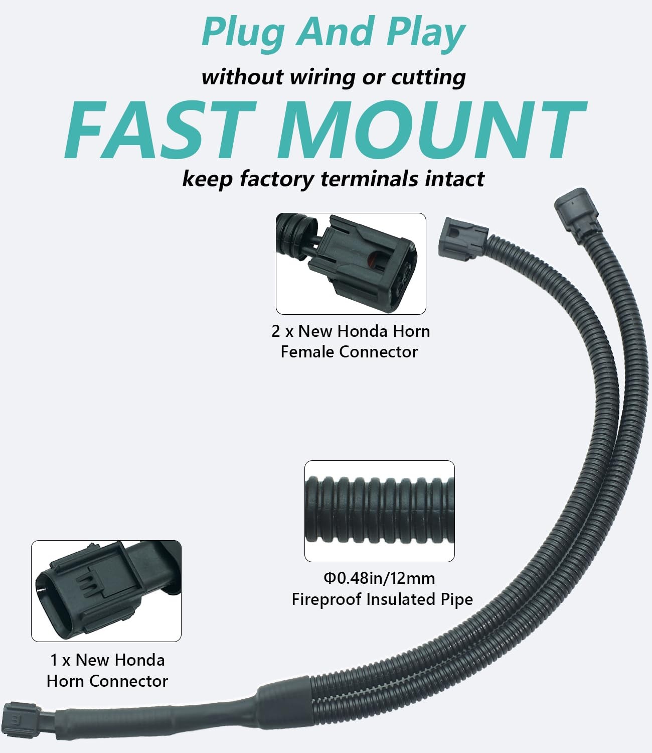 Car Horn Connector Converter for Honda CR-V, Civic, HR-V | Dual Tone Upgrade Kit