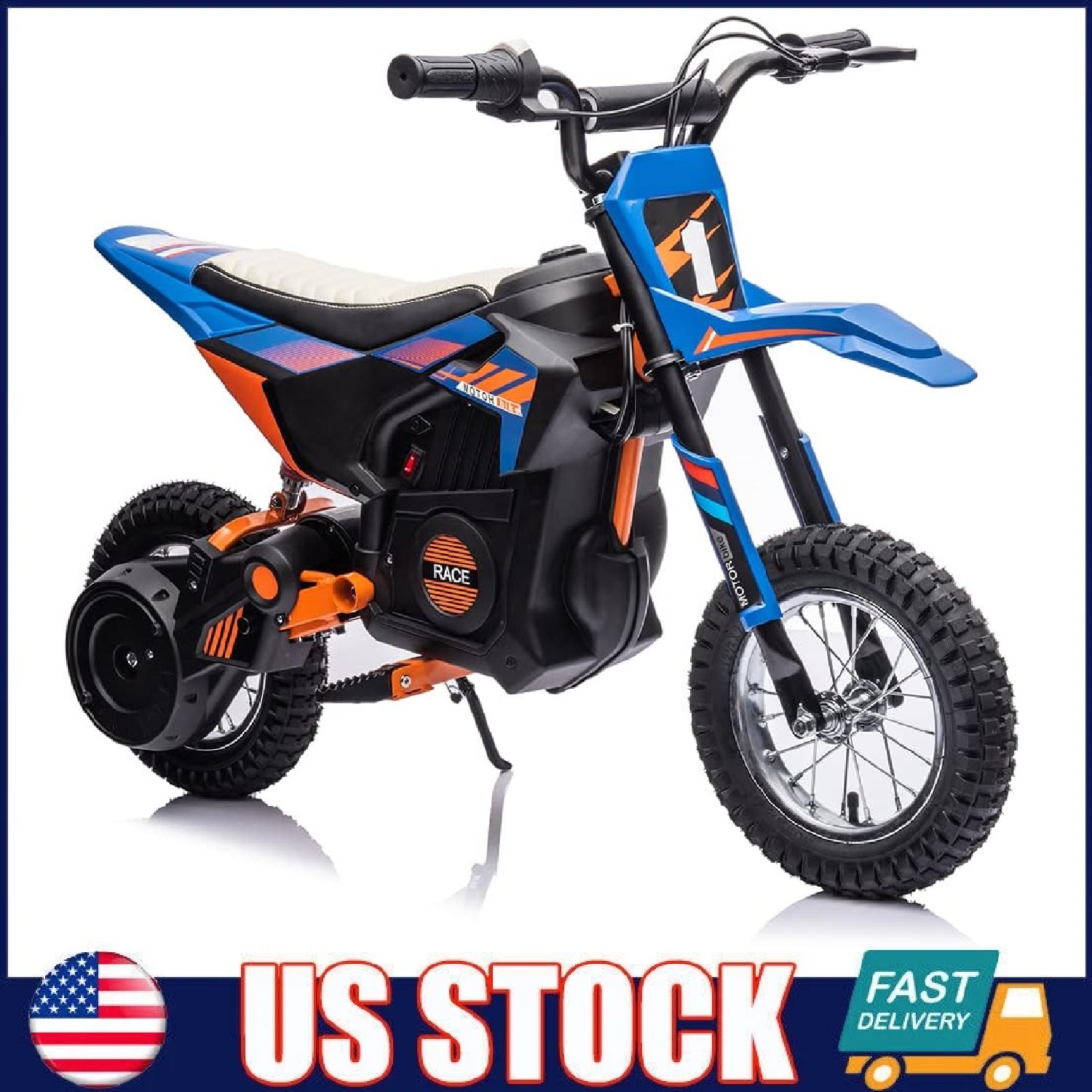 24V Ride on Motorcycle for Kids Electric Battery-Powered Off-Road Motocross Gift