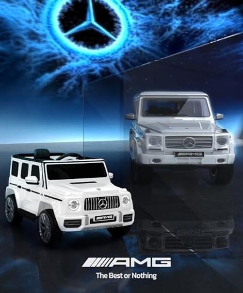 Licensed Mercedes-Benz AMG G63 Ride on Toys,Electric Car for Kids White