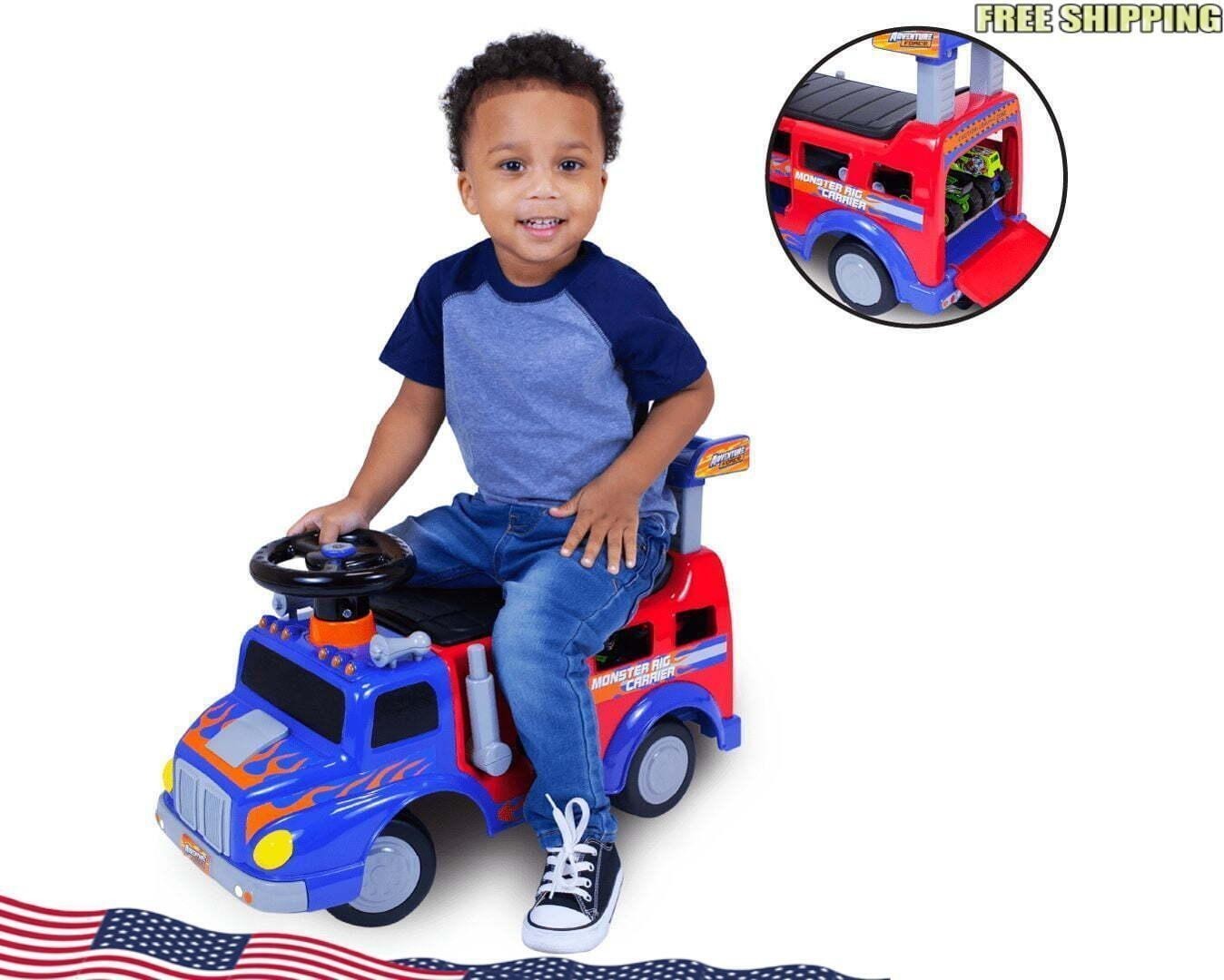 Kids Rig Carrier Transportation Ride on Toy for 1-3 Years Old, Supports 44 lbs